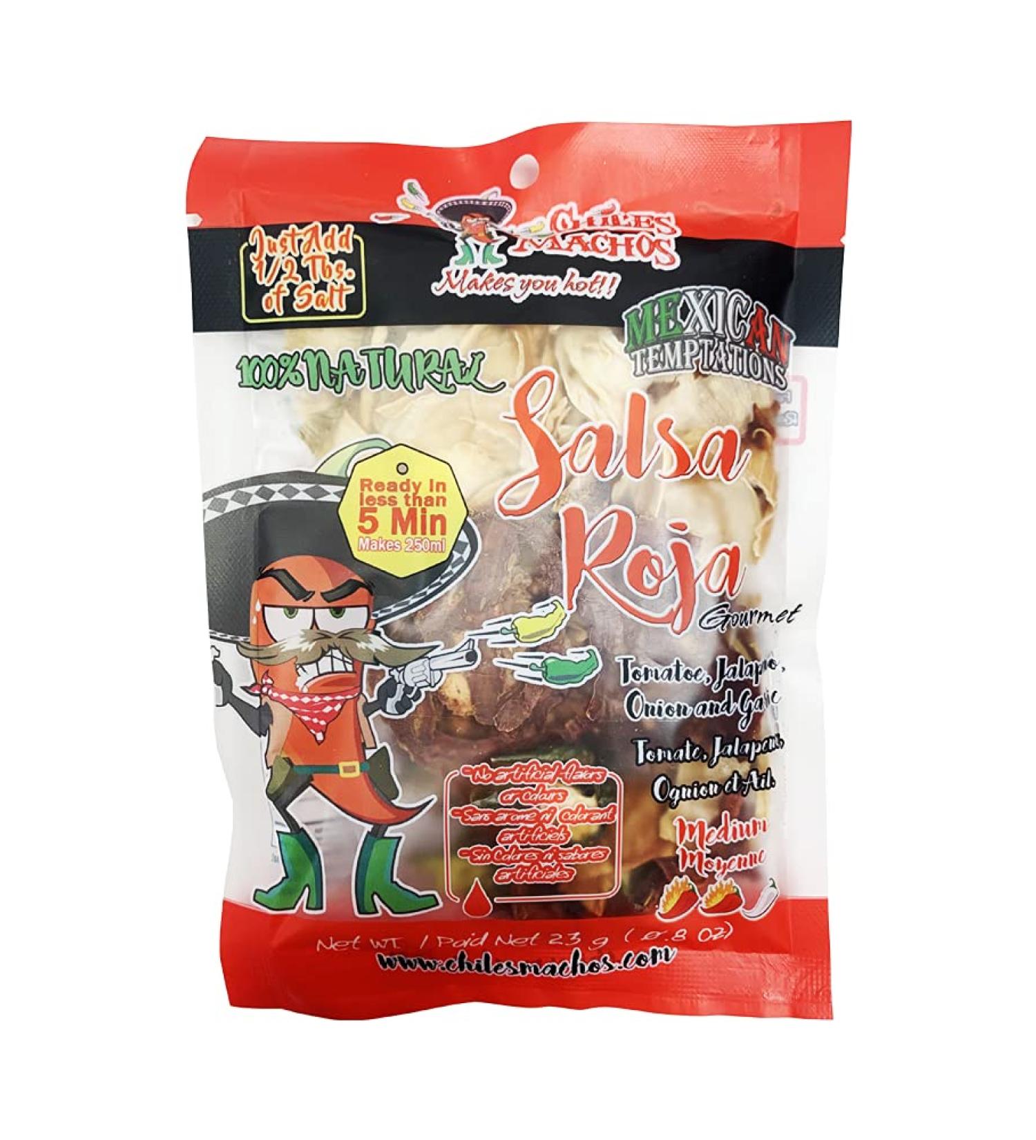 Real Mexican Salsa Roja/Red Salsa/Salsa Rouge By Chiles Machos - Buy Online on GoSupps.com