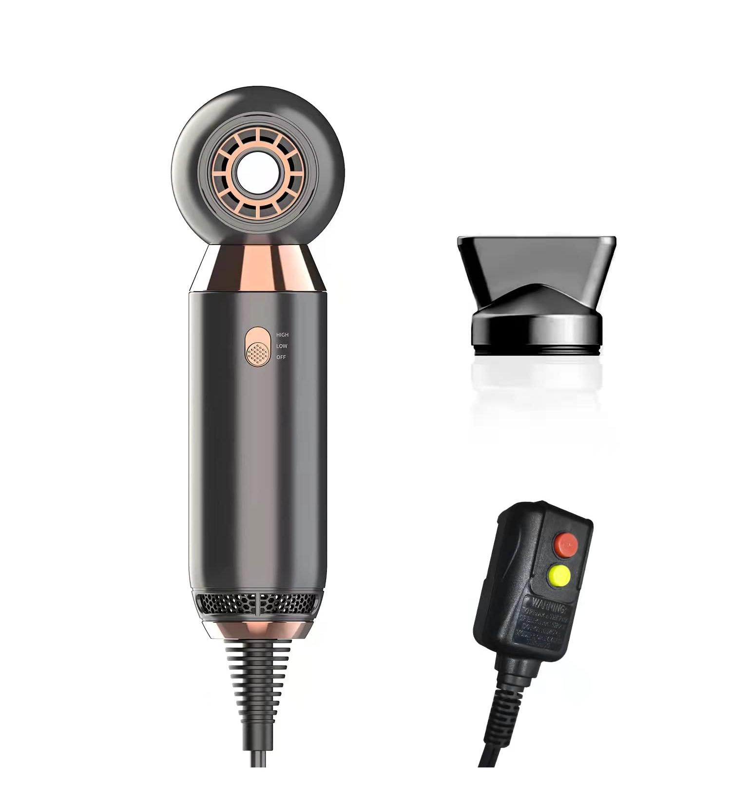 Portable Hair Dryer 800W | ALCI Safety Plug | Lightweight Mini Blow Dryer for Travel & Home - Rose Gold & Black - Buy Online on GoSupps.com