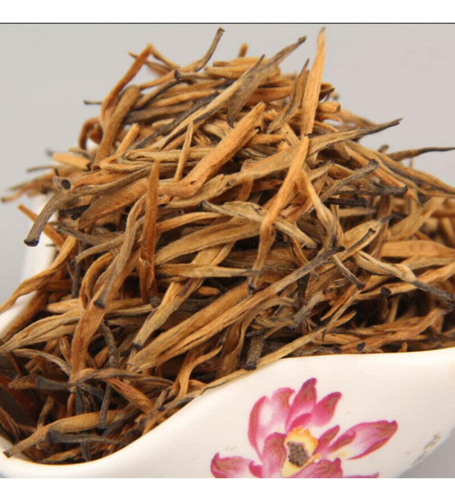HELLOYOUNG Th Pu'er Dian Hong bourgeon d'or biologique naturel du Yunnan de Chine Sans additifs fabrication traditionnelle avec une saveur unique Th pu-erh Pu'er Tea (100g) - Buy Online on GoSupps.com