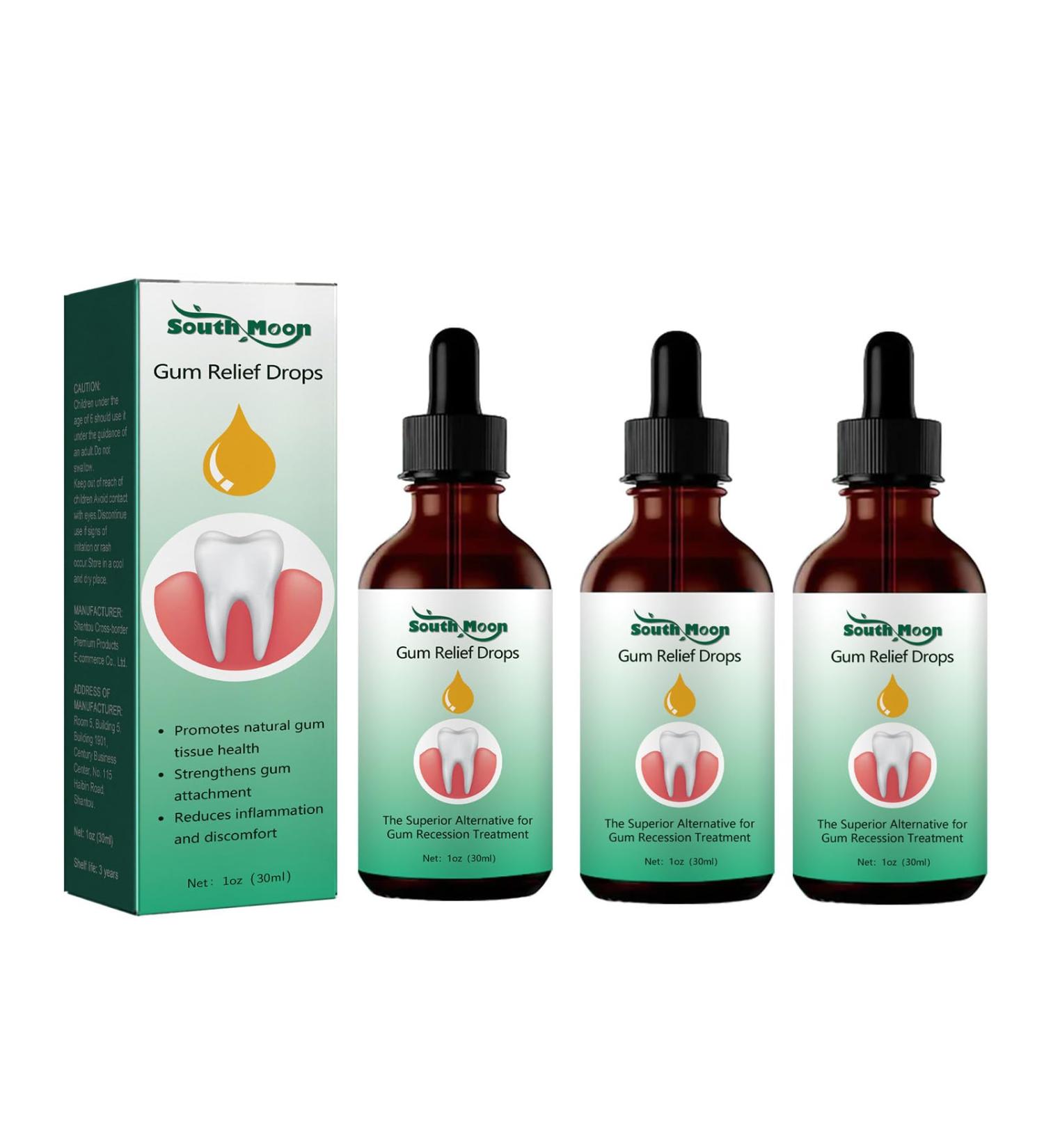 Natural Gums Repair Drops - Gum Regeneration Gel & Tooth Whitening Serum (3 PCs) | Oral Care Solution - Buy Online on GoSupps.com