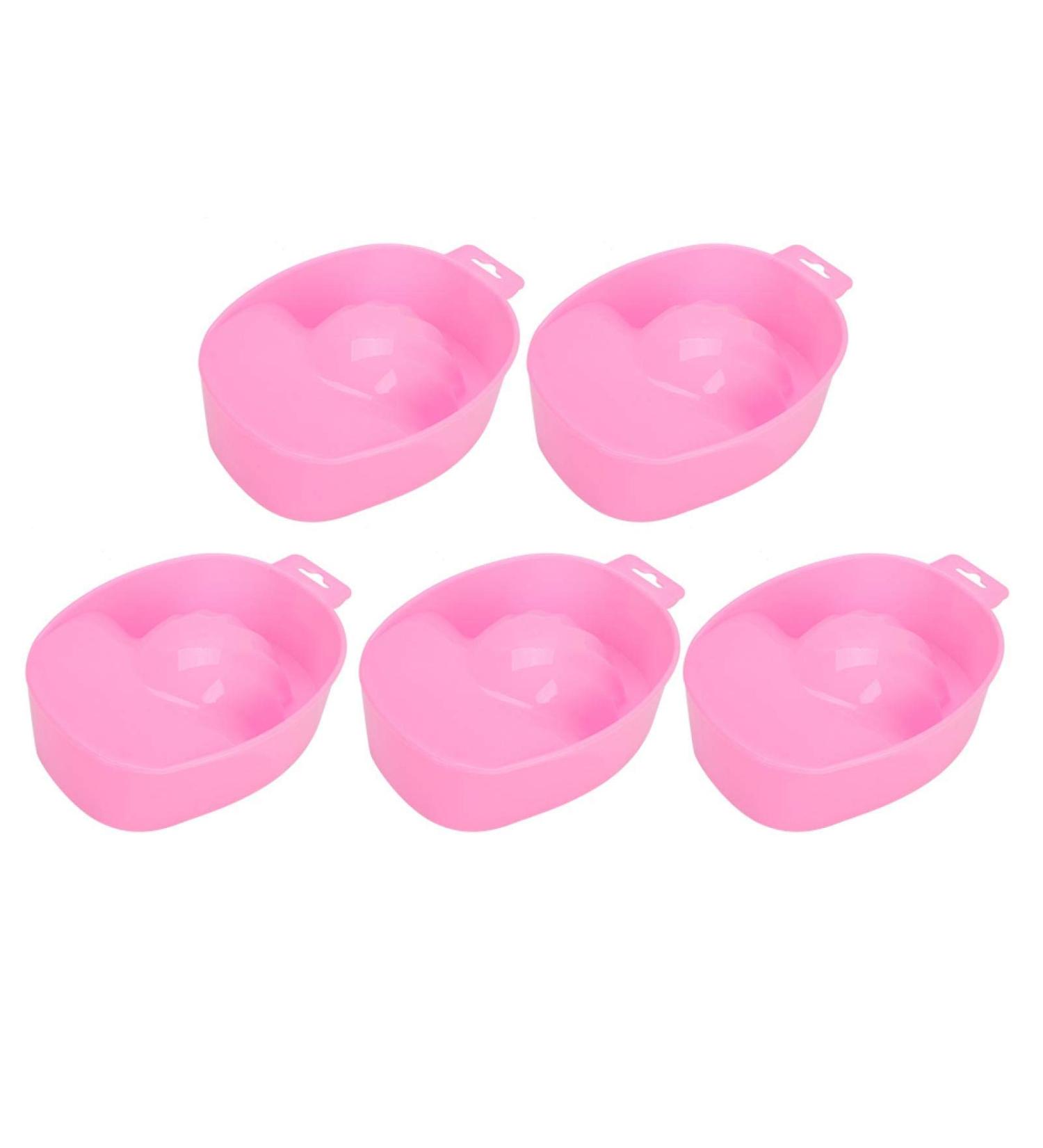 5pcs Pink Manicure Hand Soaking Bowl - Nail Care Tools for Salons & Home Use | Durable Plastic - Buy Online on GoSupps.com