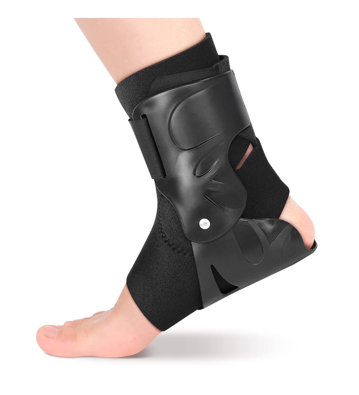 Adjustable Ankle Brace & Drop Foot Brace for Plantar Fasciitis Relief - Compression Socks for Injury Recovery & Joint Pain - Buy Online on GoSupps.com