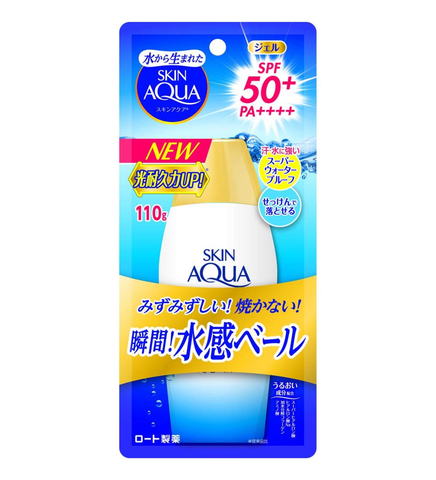 Rohto SKIN AQUA UV Super Moisture Gel 110g SPF50 / PA - Hydrating Sunscreen for Ultimate Sun Protection - Buy Online on GoSupps.com