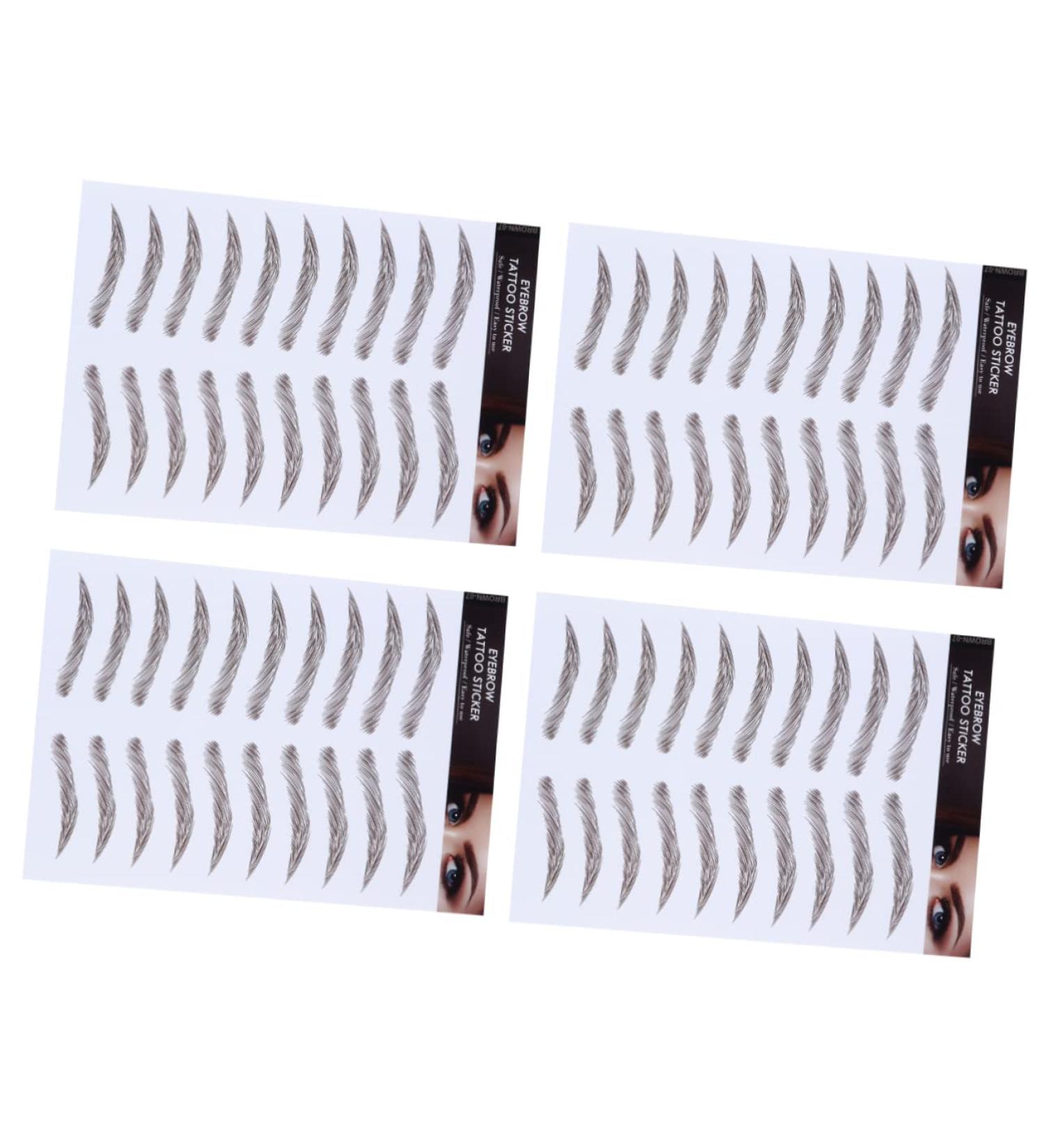 FOYTOKI Authentic Eyebrows 4pcs Stimulation Grooming Tools Natural Girl Hair-like Women Transfer Shaping False Peel Hair- D 21x15cm Brown - Buy Online on GoSupps.com