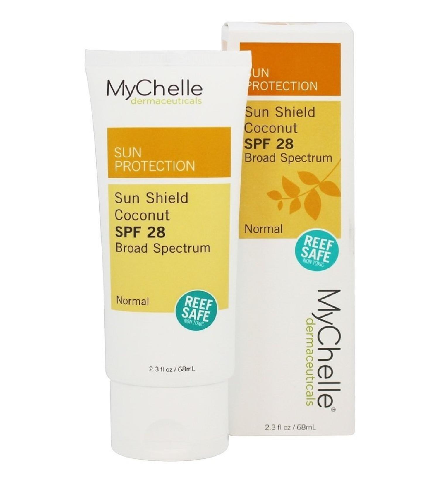 MyChelle Dermaceuticals Sun Shield Lotion SPF 28 for Normal Skin - Coconut 2.3 fl. oz | Shop Internationally - Buy Online on GoSupps.com