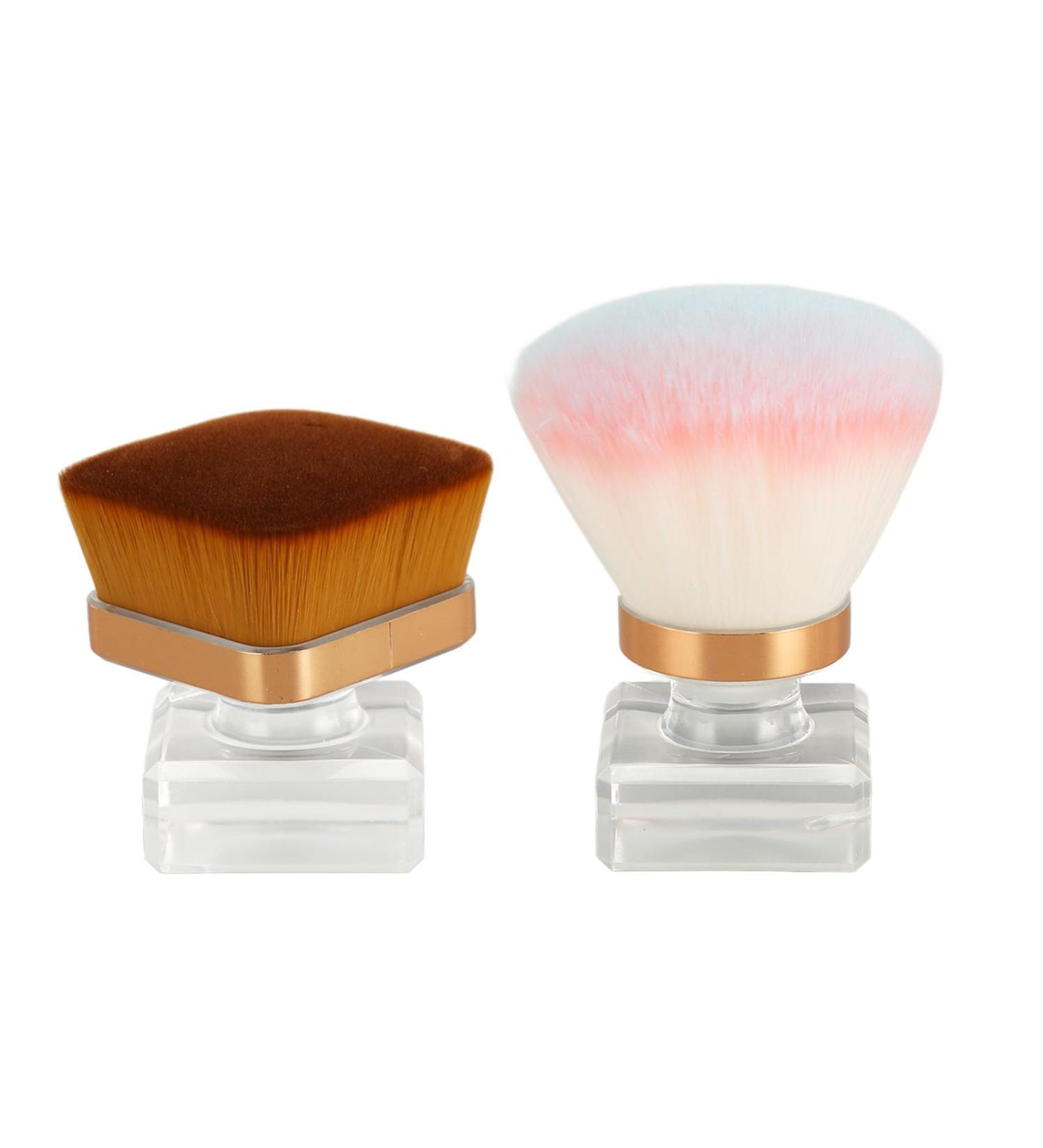 Flat Top Foundation Brush Blusher Brush for Loose Powder Synthetic Fiber Comfortable Handle with Makeup Base - Buy Online on GoSupps.com