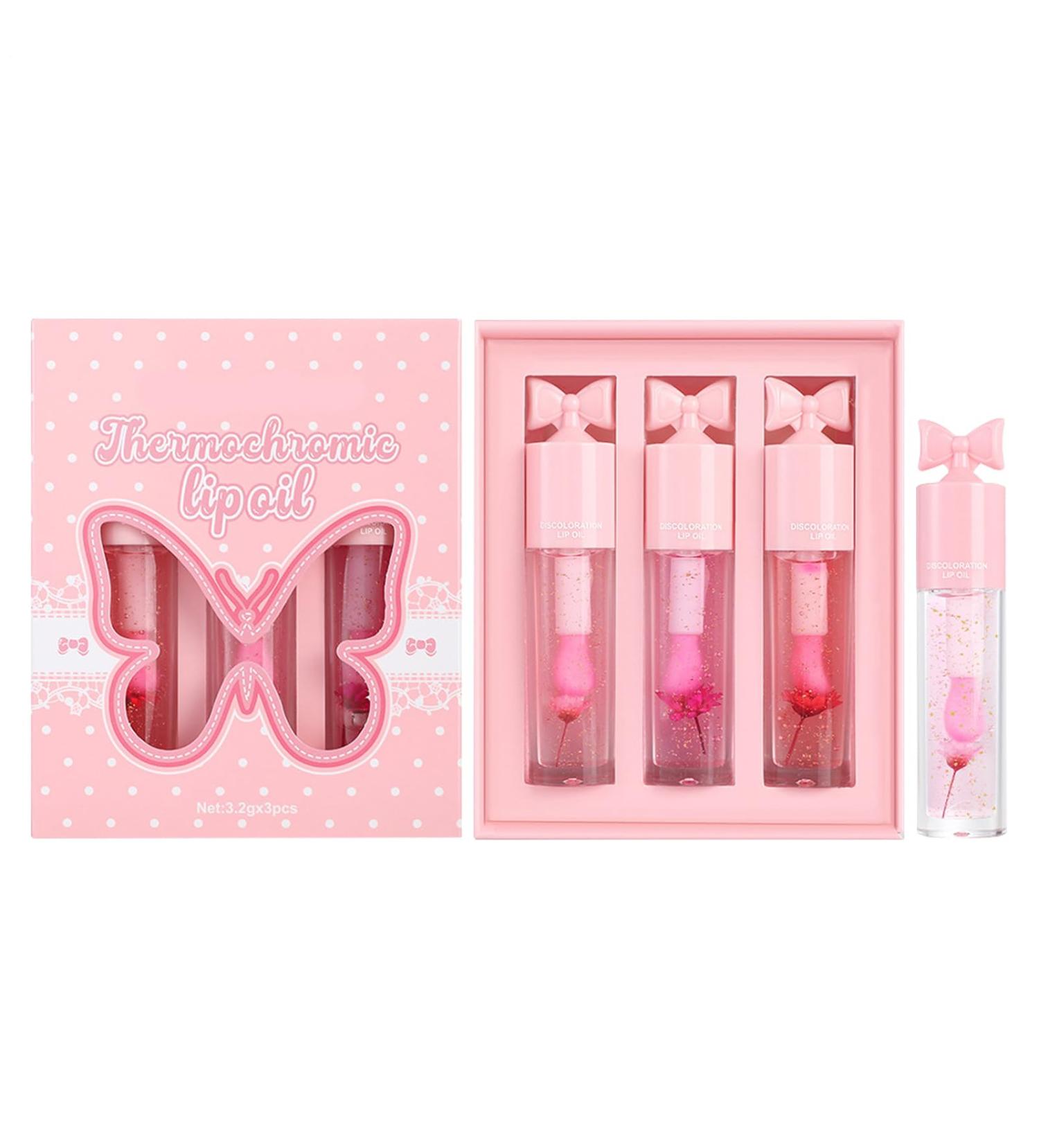 Huile Pour L vres Teinte Changeante | Effet Gonflant Avec Nuances Colorim triques - Soin Des L vres Brillant - Id e Cadeau Pour Femme M re Ou Fille - Buy Online on GoSupps.com