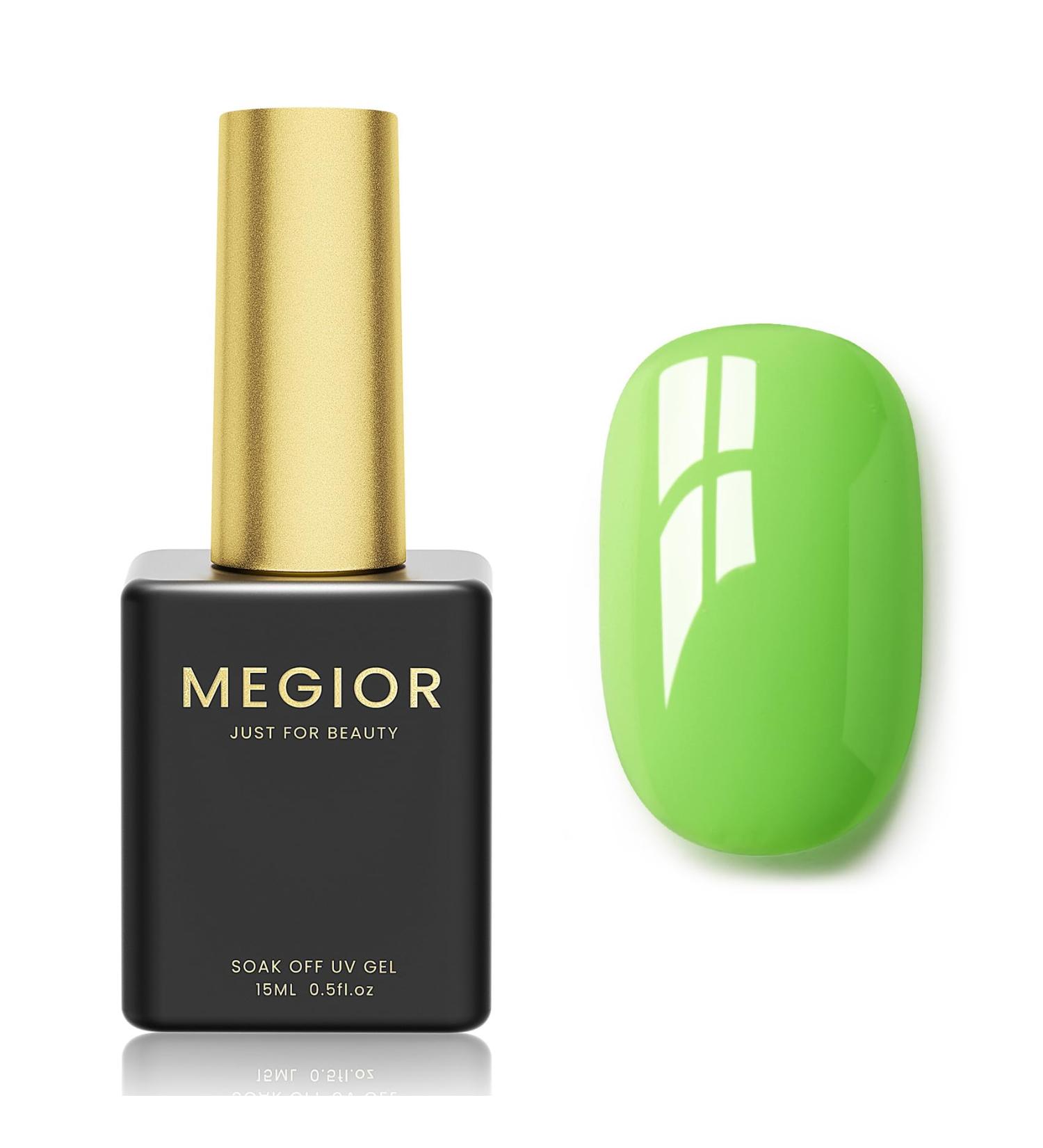 MEGIOR Apple Green Gel Nail Polish 15ml Spring Summer Gel Polish 1PCS Soak Off UV LED Nail Gel Polish for Nail Art Manicure Salon DIY Home for Women Girls Nails - Buy Online on GoSupps.com