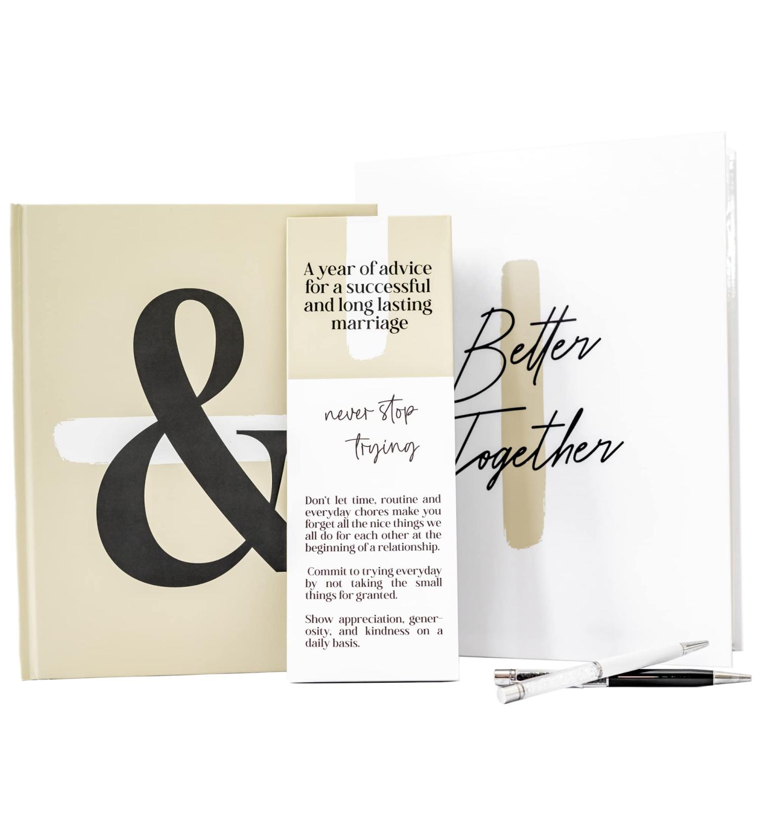 Unique Bridal Box: Wedding Gifts for Couples - Book of Firsts & Years Advice for a Healthy Marriage | Perfect Registry & Shower Gift - Buy Online on GoSupps.com