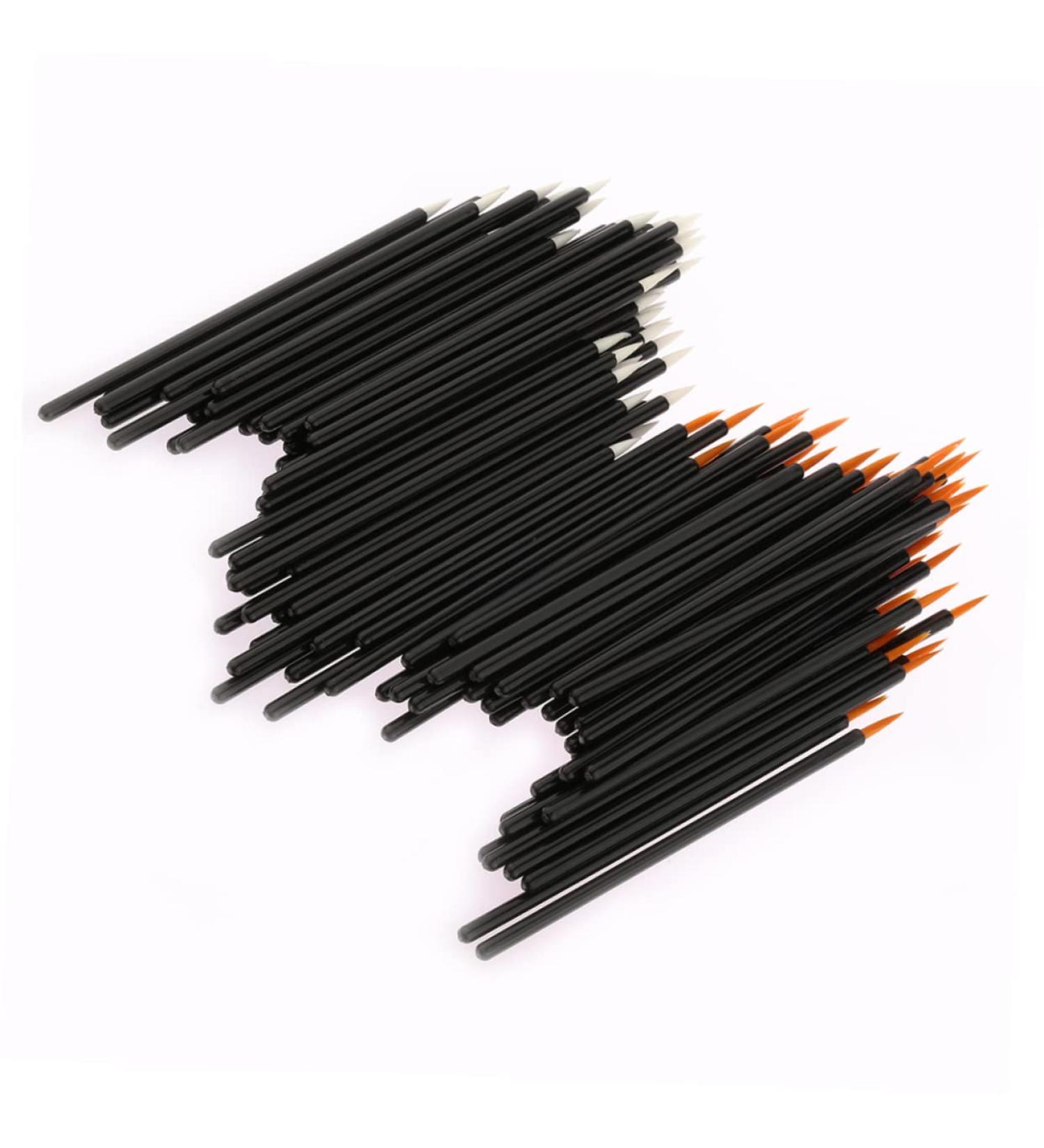 FOYTOKI 100pcs Eye Makeup Tools Eyebrow Brush Applicator Eye Makeup Lash Brush Tool White 10X0.5X0.5cm White - Buy Online on GoSupps.com