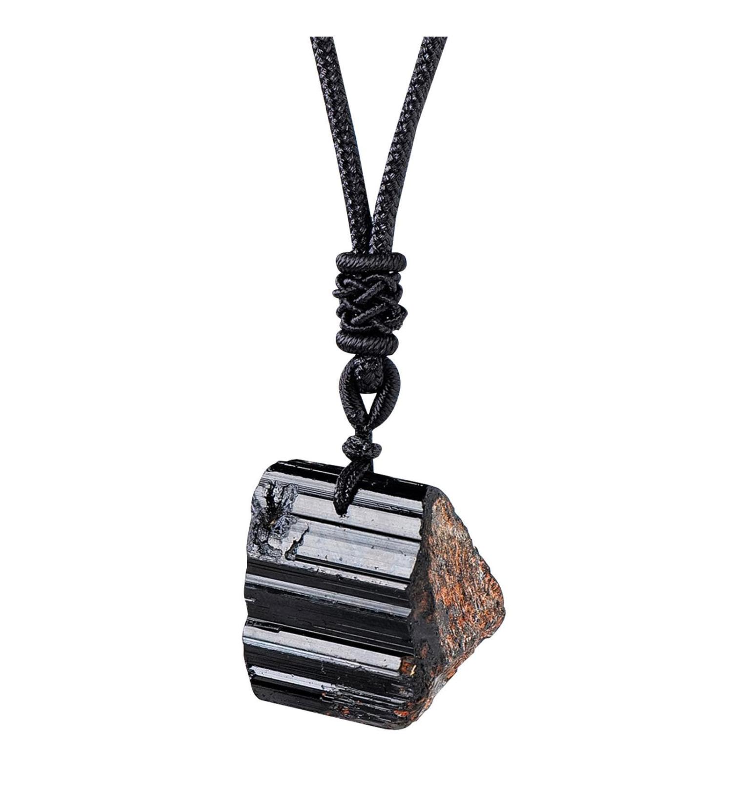 Crystal Necklace for Mental Health - Black Stone Spiritual Pendant for Meditation - Women's Pendant Necklaces for Working Home Shopping Dating Gathering Traveling Frifer - Buy Online on GoSupps.com