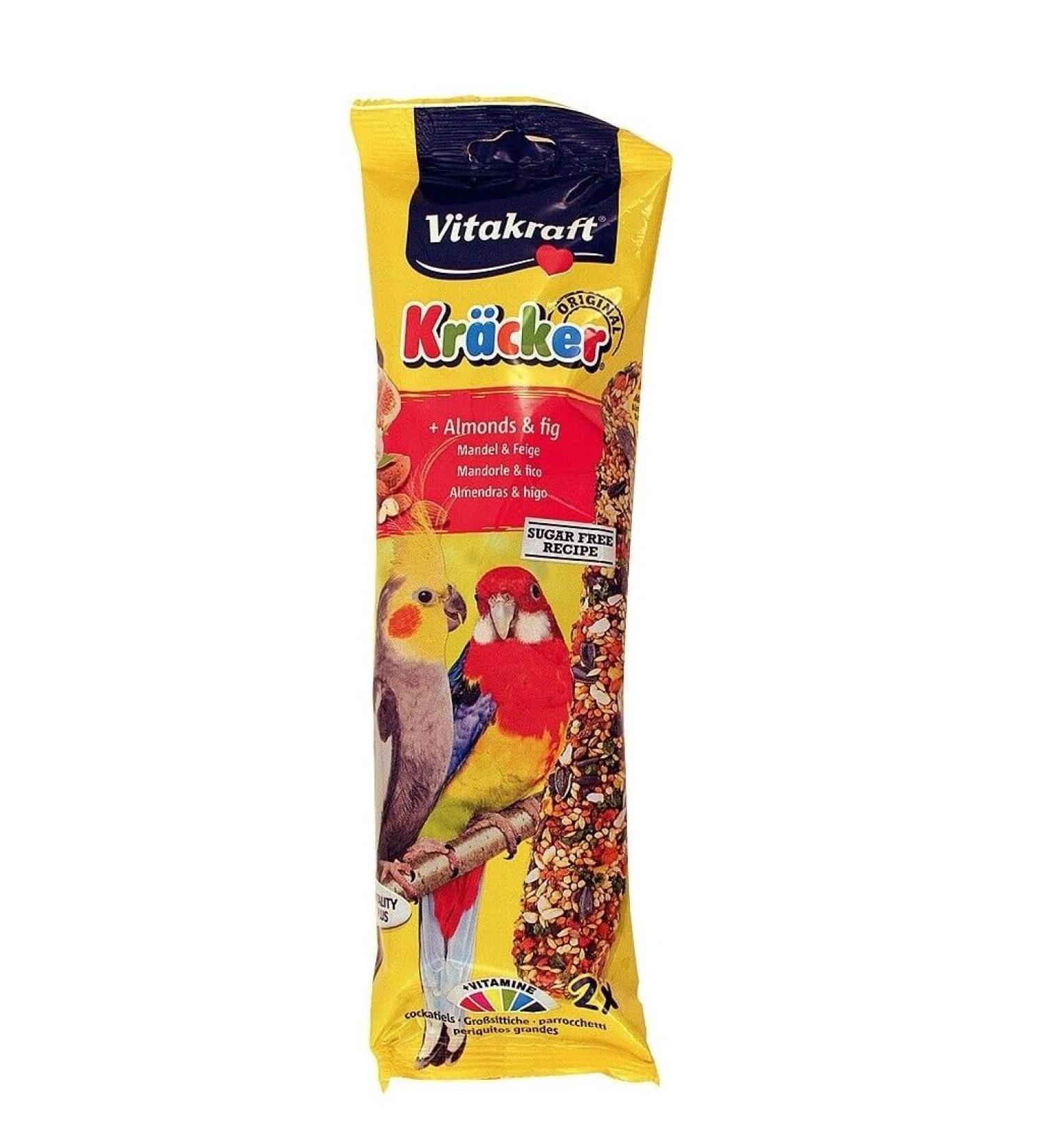 VITAKRAFT Cockatiel Treat Fruit Sticks x2 Australian Treat Almond Fig Kracker