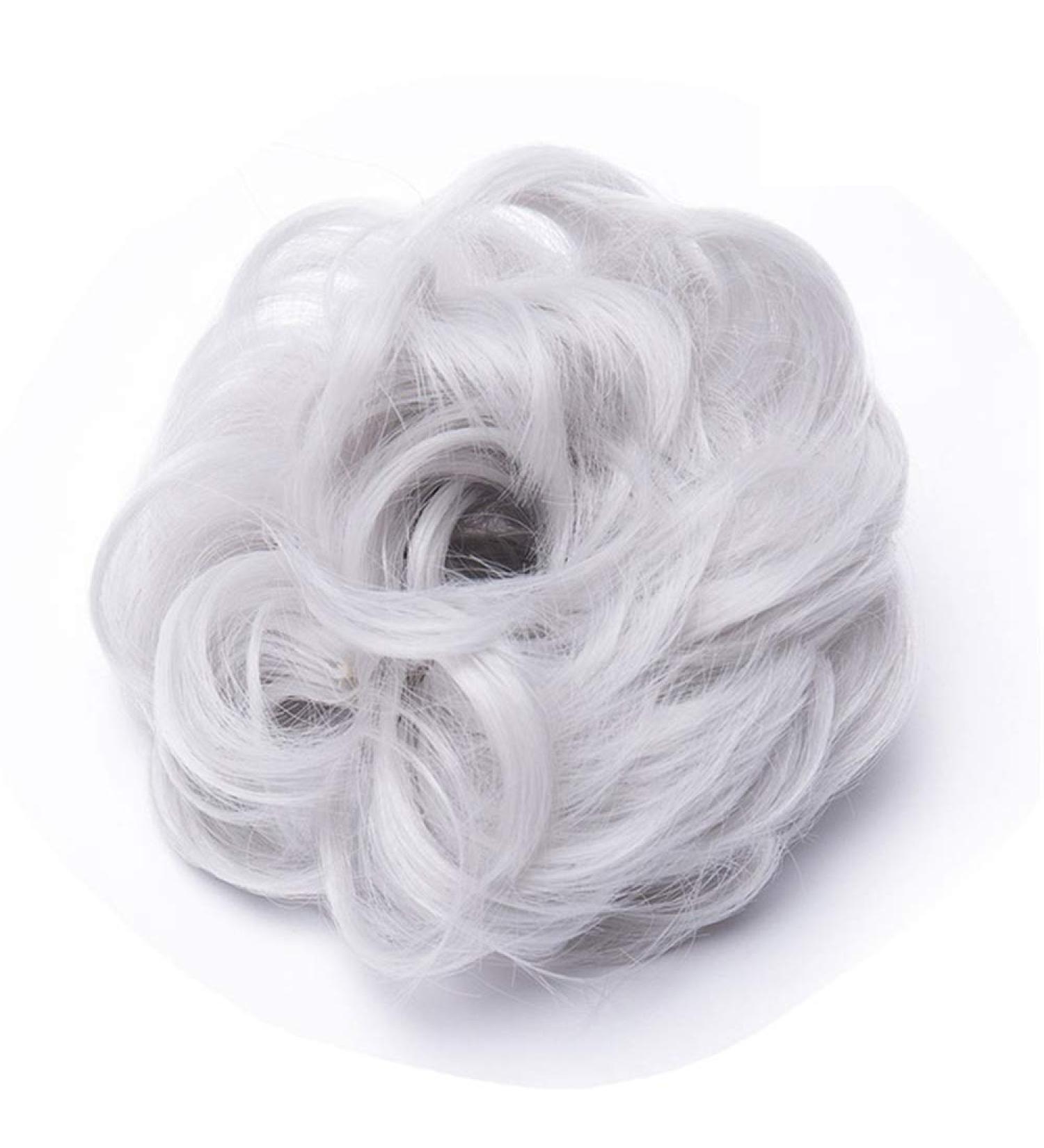 Shop Synthetic Curly Hair Extensions | Grey Ponytail Wig Set - International Shipping Available - Buy Online on GoSupps.com