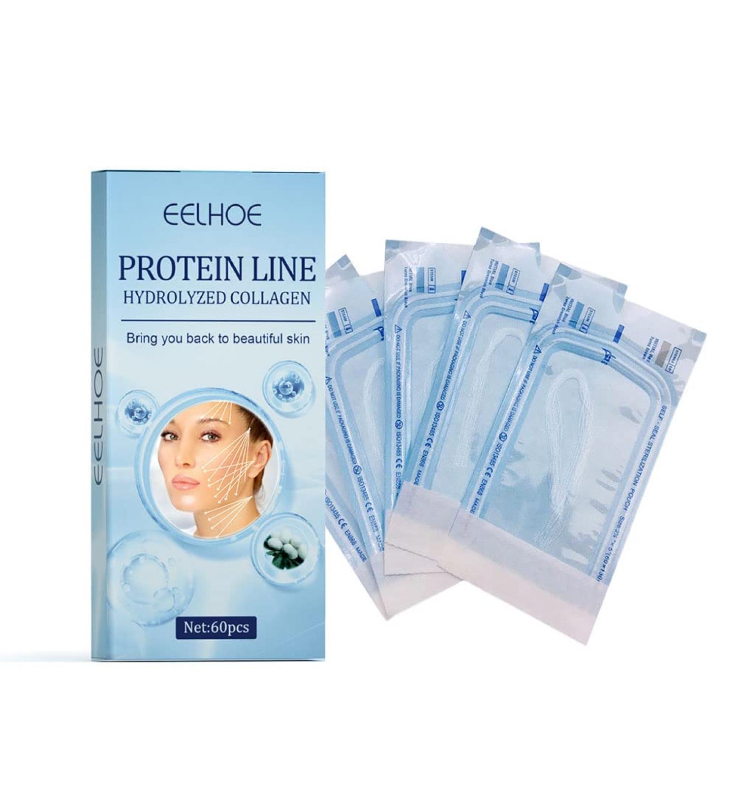 KKPLZZ 60 PCS Soluble Protein Thread Lifting Collagen Silk Threads for Skin Lifting Tightening Collagen Silk Threads for Lifting Skin Tightening and AntiAging - Buy Online on GoSupps.com
