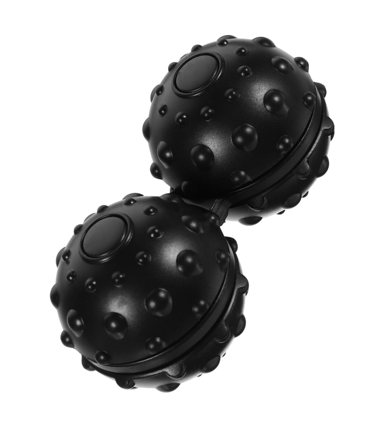 Clispeed Double Massage Ball Set - 3pcs Lacrosse & Yoga Peanut Balls for Body Relief - Medium Black Massage Roller - Buy Online on GoSupps.com