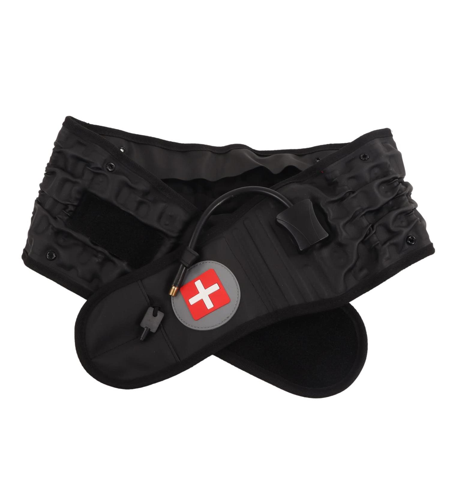 Decompression Belts | Inflatable Lumbar Support for Back Pain Relief | Comfortable All-Day Wear - Buy L Black-Silver Air Pump - Buy Online on GoSupps.com