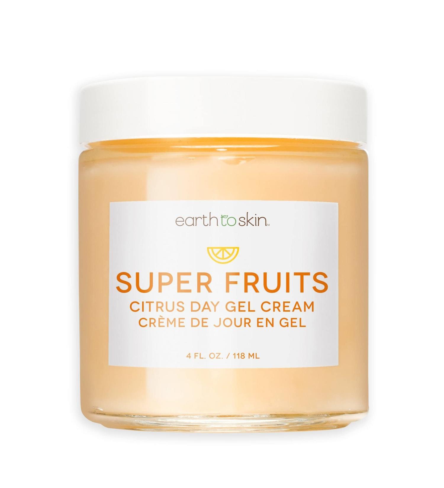 Earth To Skin Super Fruits Citrus Day Gel Cream 4.0 Fl Oz - Moisturizing & Brightening Formula - Buy Online on GoSupps.com