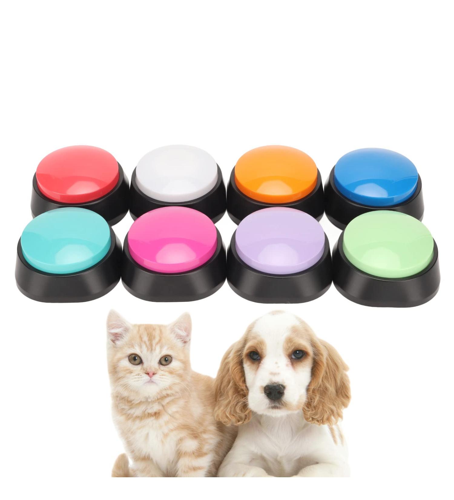 8PCS Dog Talk Approachable Training Set - 30s Buzzer with Recording for Effective Dog Training & Communication - Colorful Puzzle Toys in Orange - Buy Online on GoSupps.com