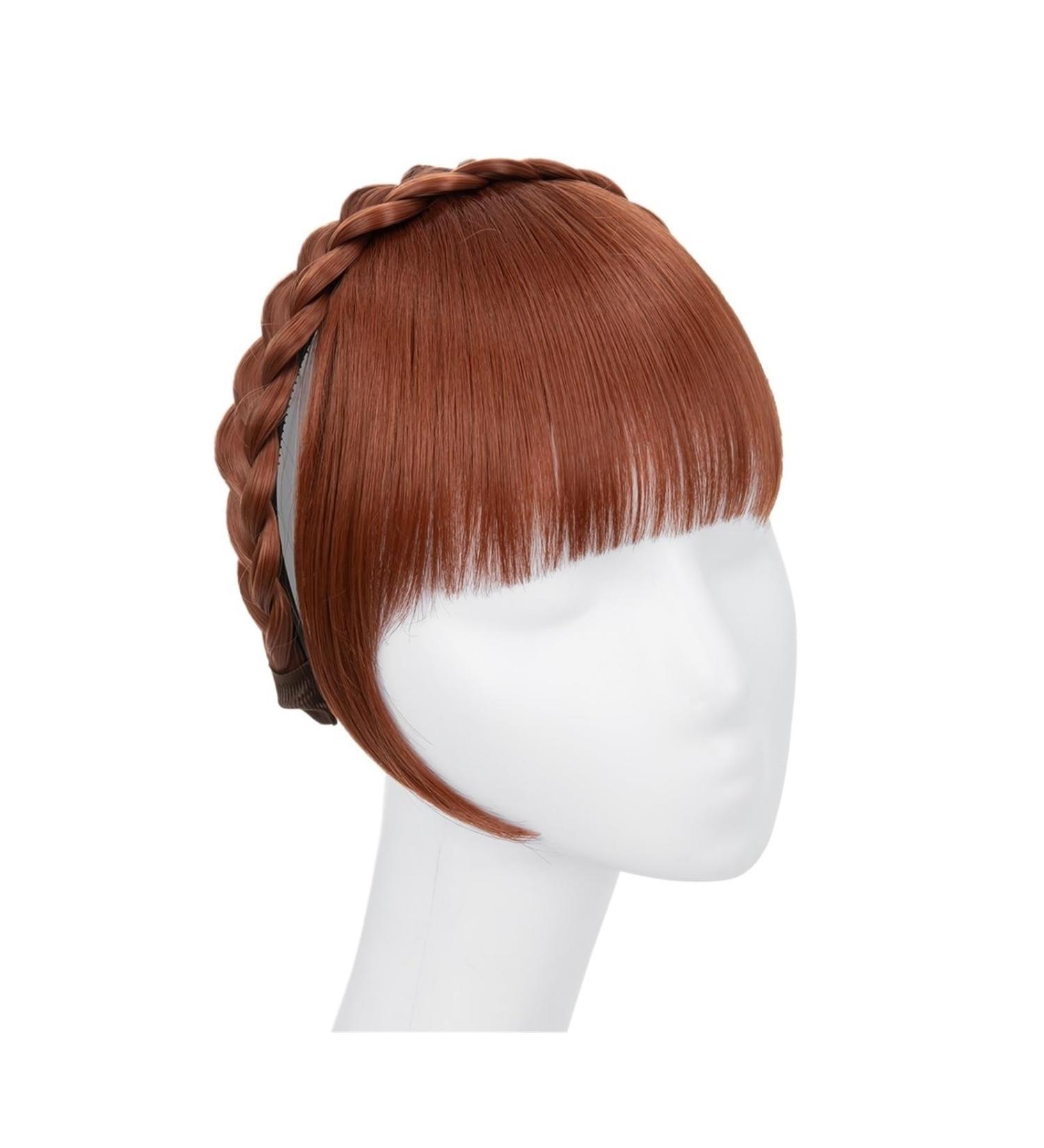 Bangs Hair Clip Synthetic Headband Bangs Extension Fake Hair Blunt Fringe With Long Sides for Women Natural Flase Black Brown Blonde Bang Bangs Clip in Hair(Color:130) - Buy Online on GoSupps.com