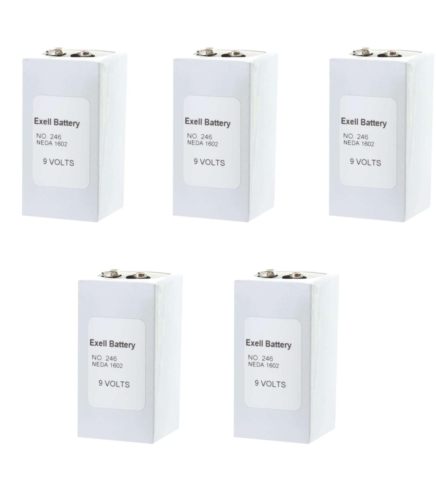 Buy 5pc Exell 246 Alkaline 9V Battery NEDA 1602 | International Shipping Available - Buy Online on GoSupps.com