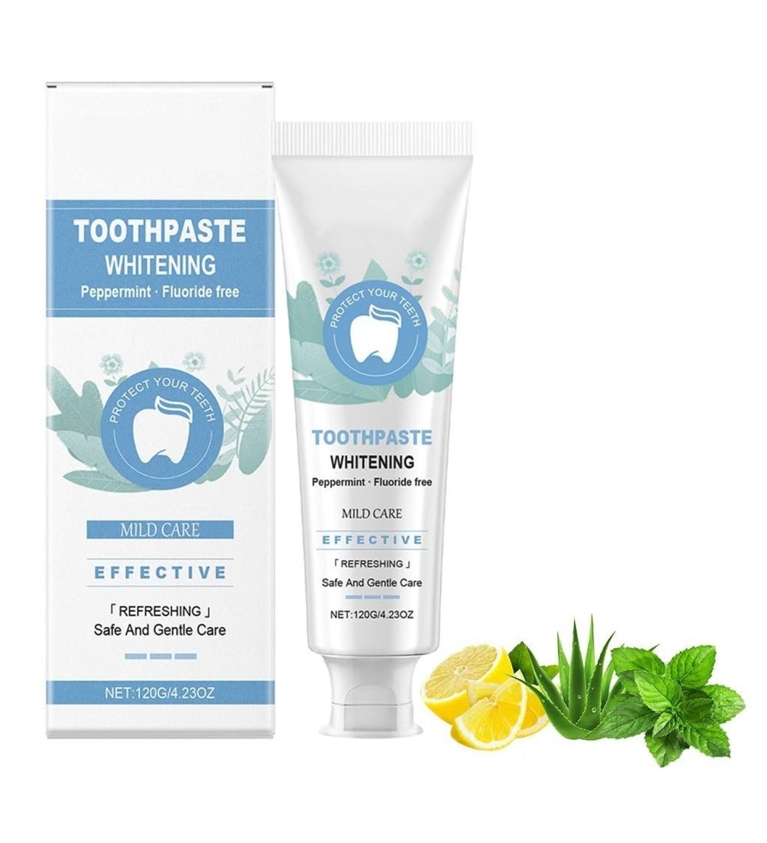 Natural Fresh Mint Toothpaste - Refreshing Cool Flavor Gentle Whitening Daily Use for Clean Teeth(3pcs) - Buy Online on GoSupps.com