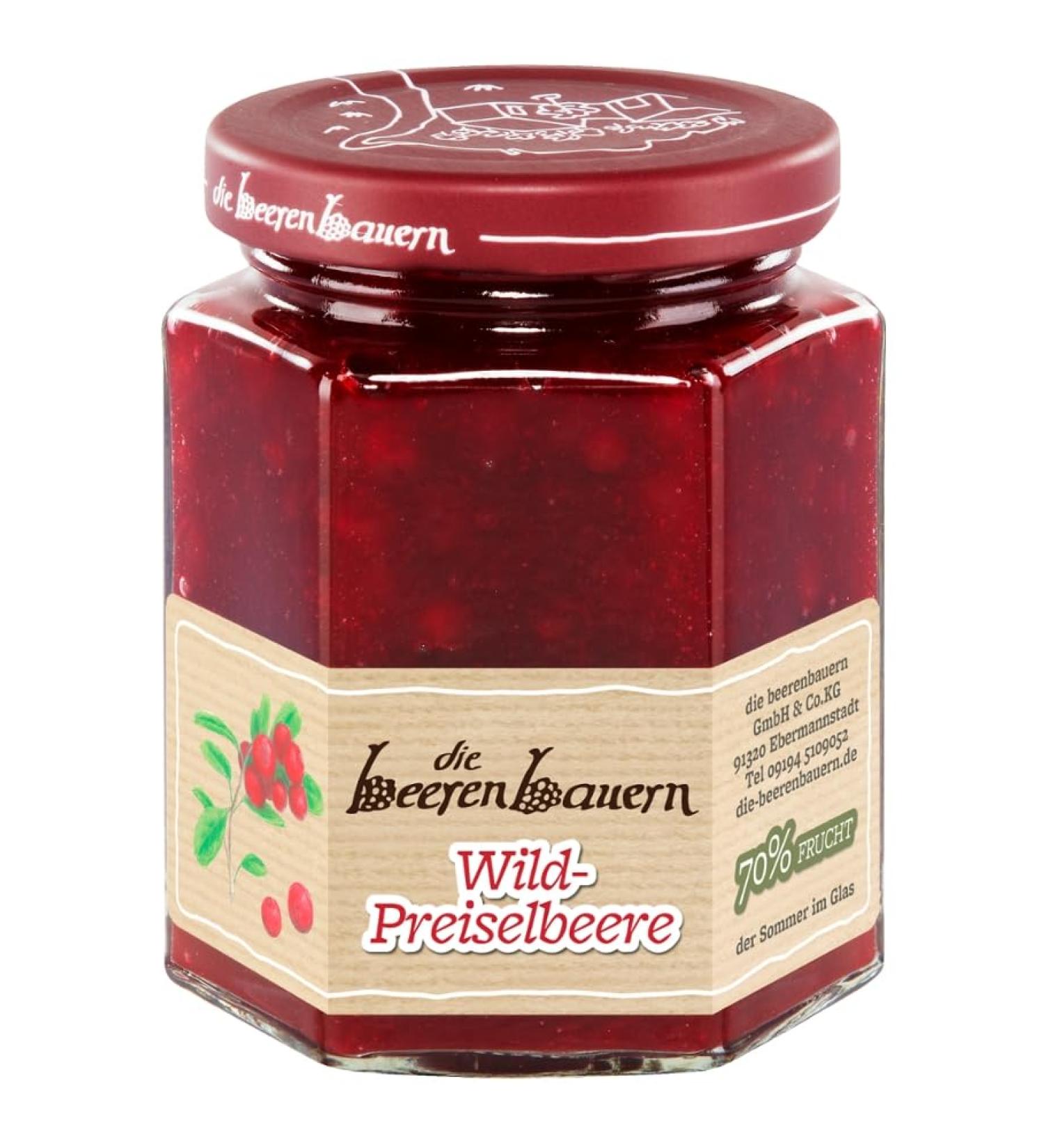 Die Beerenbauern The Berry Farmers Lingonberry Spread (200 g) - Organic