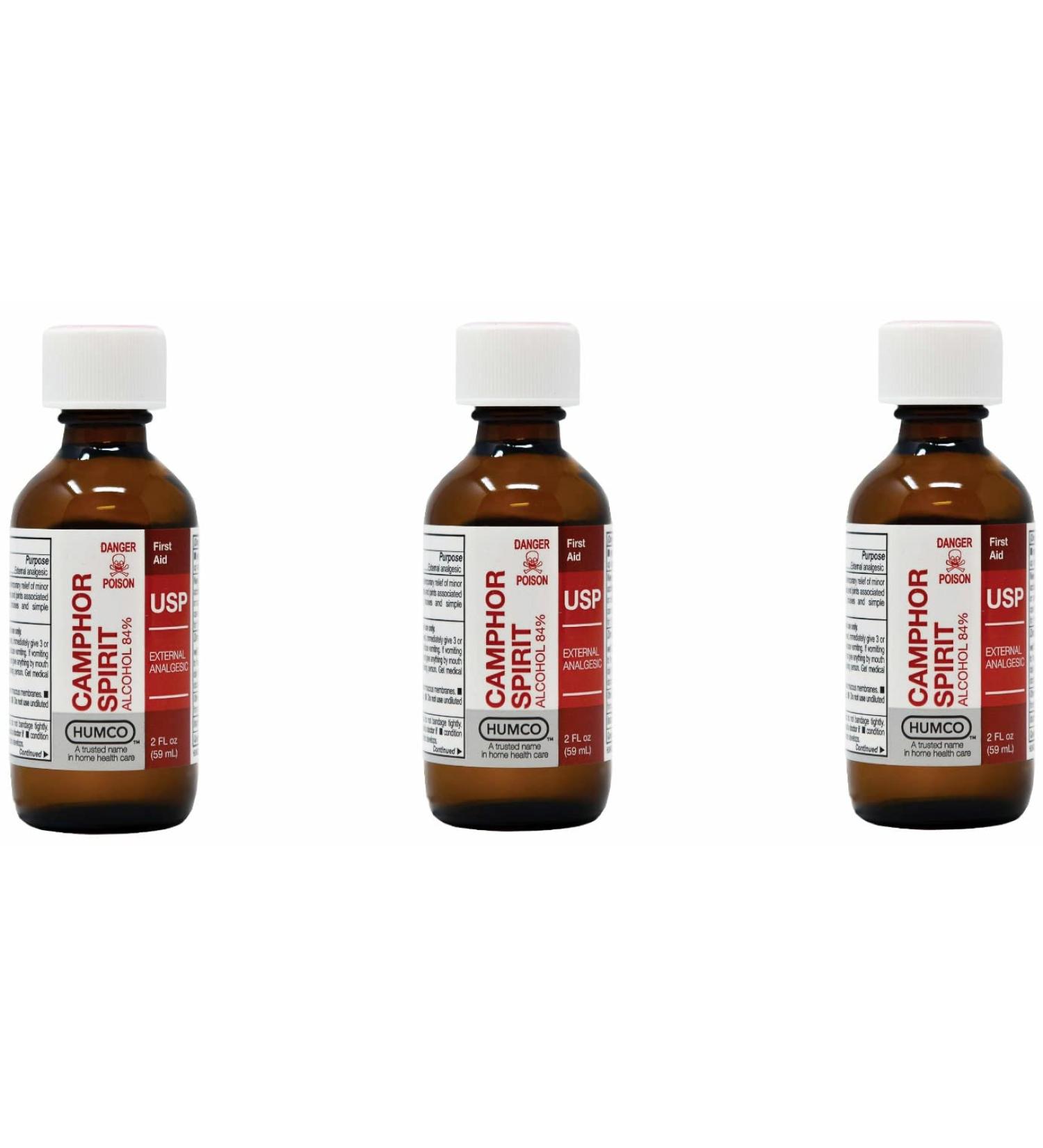 Humco Camphor Spirits 2 Ounce - Pack of 3 - Buy Online on GoSupps.com