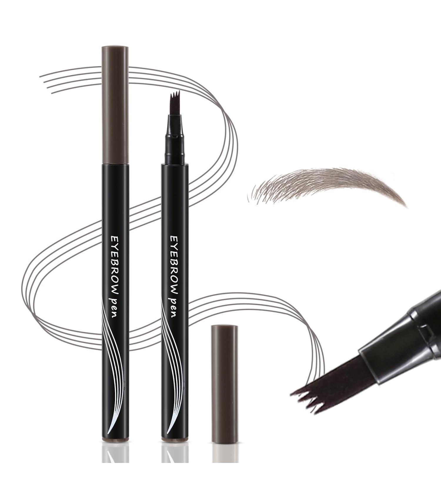 Boobeen Waterproof Micro Tip Eyebrow Pen - Long Lasting Grey Brown | Natural 3D Eyebrow Hair | Liquid Fork Tip Pencil - Buy Online on GoSupps.com