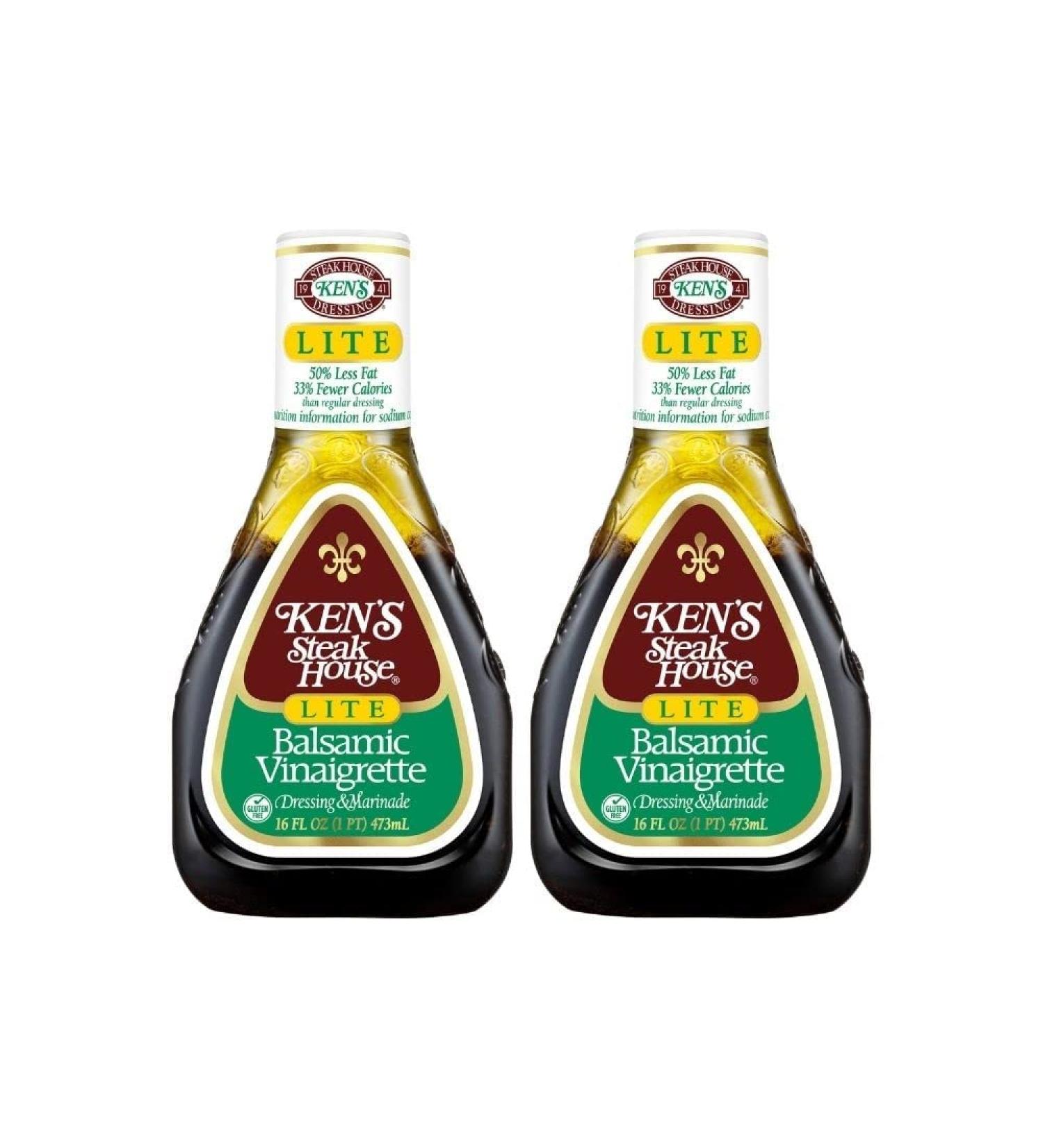 Ken's Steak House Lite Balsamic Vinaigrette Dressing 16 OZ - Delicious and Light Dressing Option - Buy Online on GoSupps.com