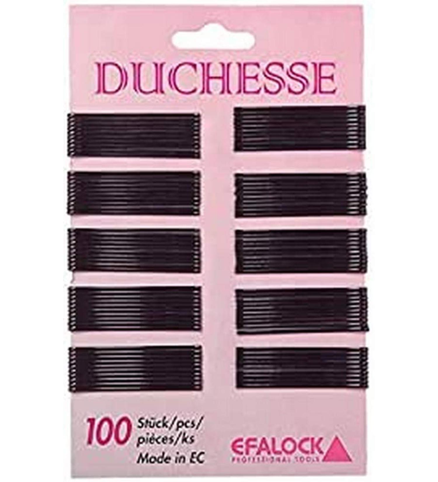 Efalock Professional Duchesse hair clip 7 cm brown 1 pack (1x 100 pieces)