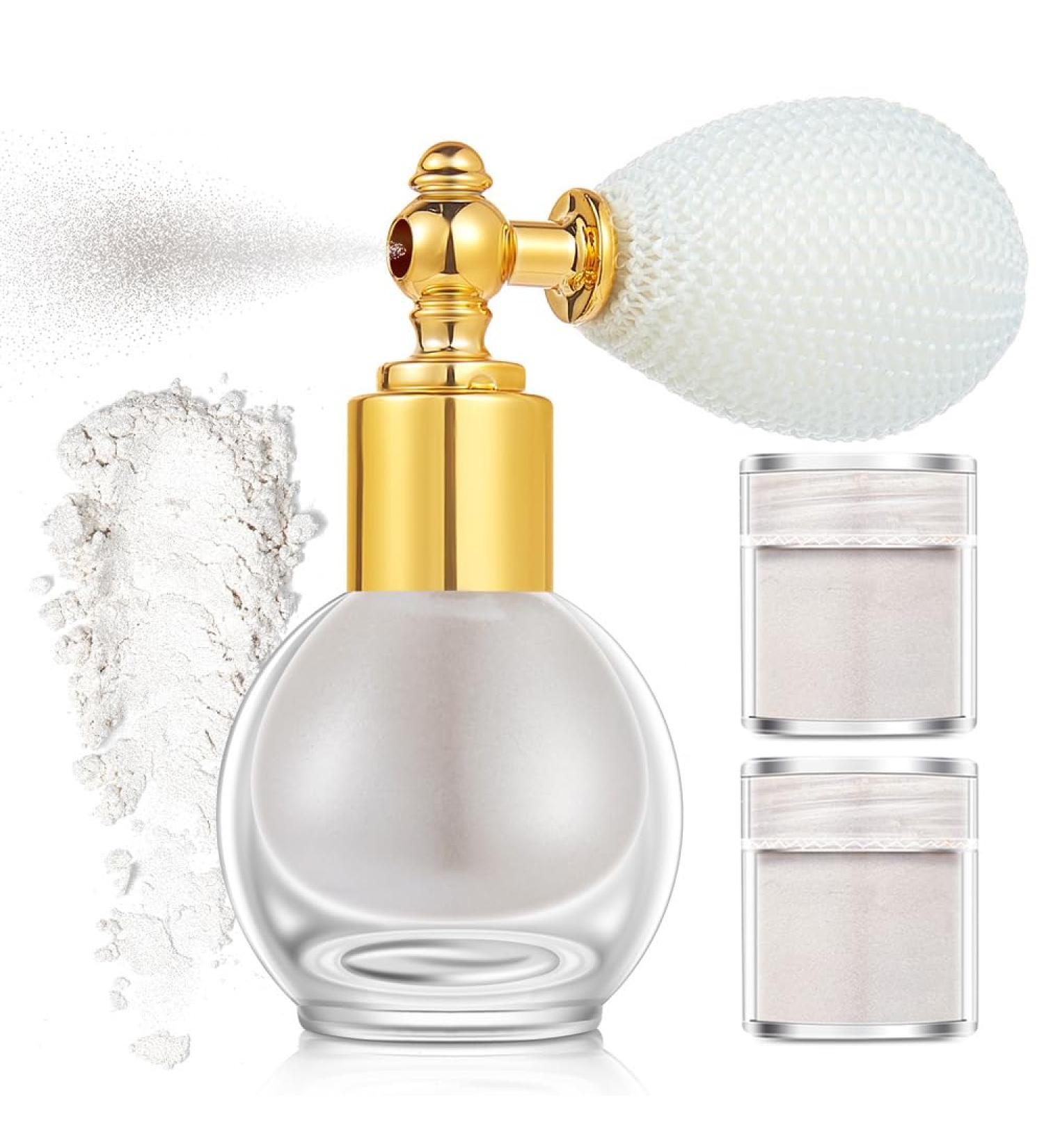 WishesMar White Shiny Body Glitter Spray: Waterproof Long-Lasting Holographic Glitter for Face, Skin, Hair, Clothing - Perfect for Parties, Festivals, Raves, Masquerades - Includes 2 Powder Replacements - Buy Online on GoSupps.com