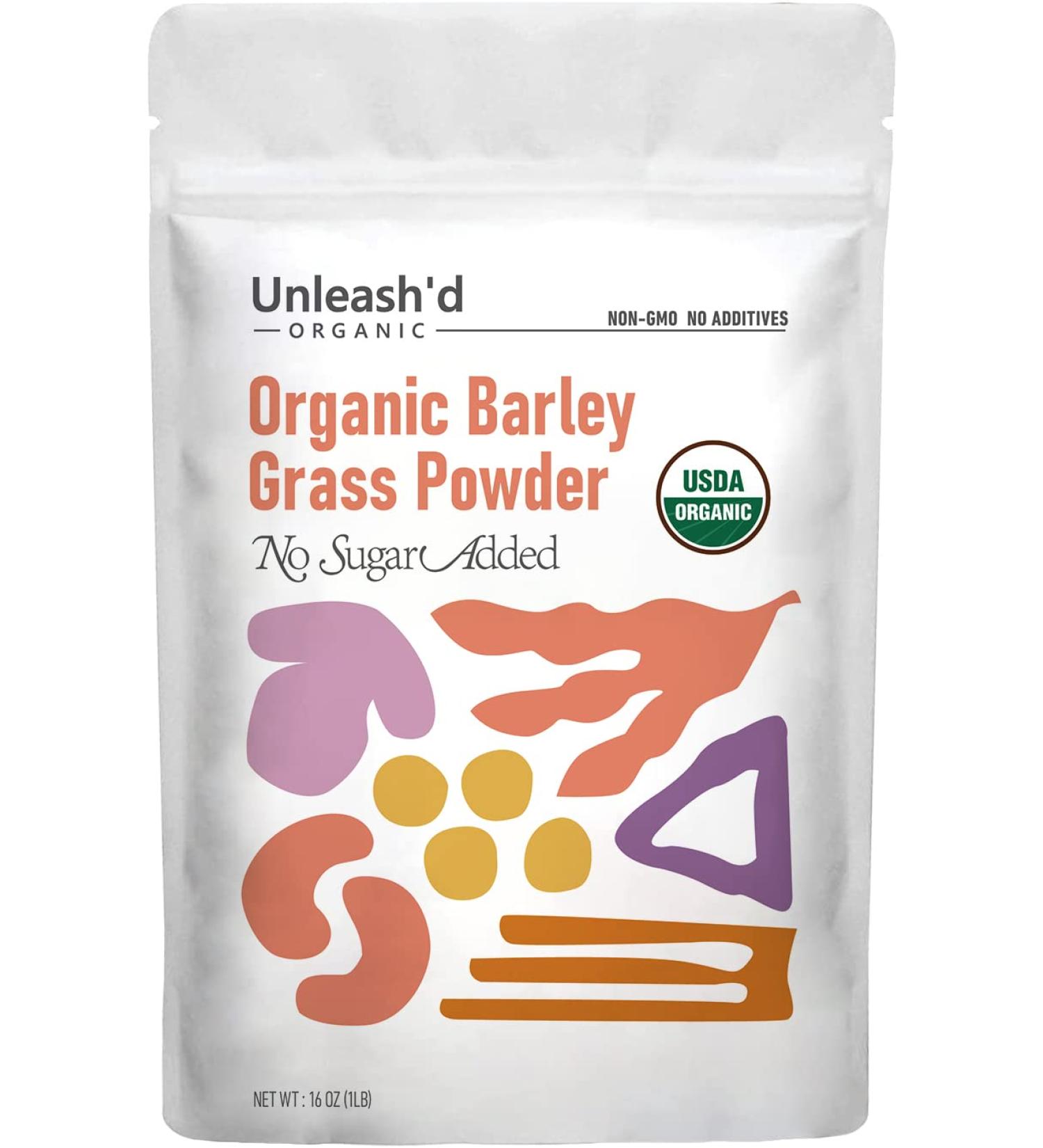 Organic Barley Grass Powder 1 LB - Green Superfood for Smoothie Shakes and Salads | 16 OZ Pure Raw Non-GMO Vegan Organic - Buy Online on GoSupps.com