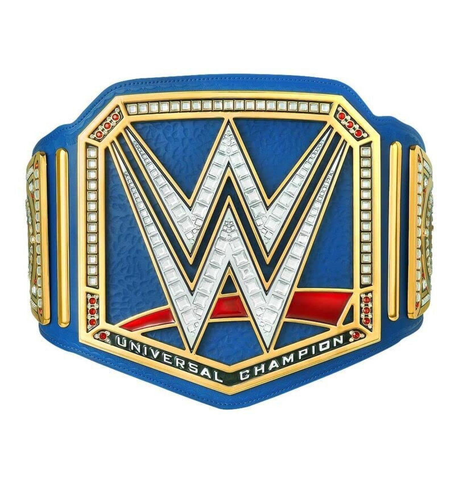 WWE Authentic Wear Universal Championship Blue Commemorative Title Belt