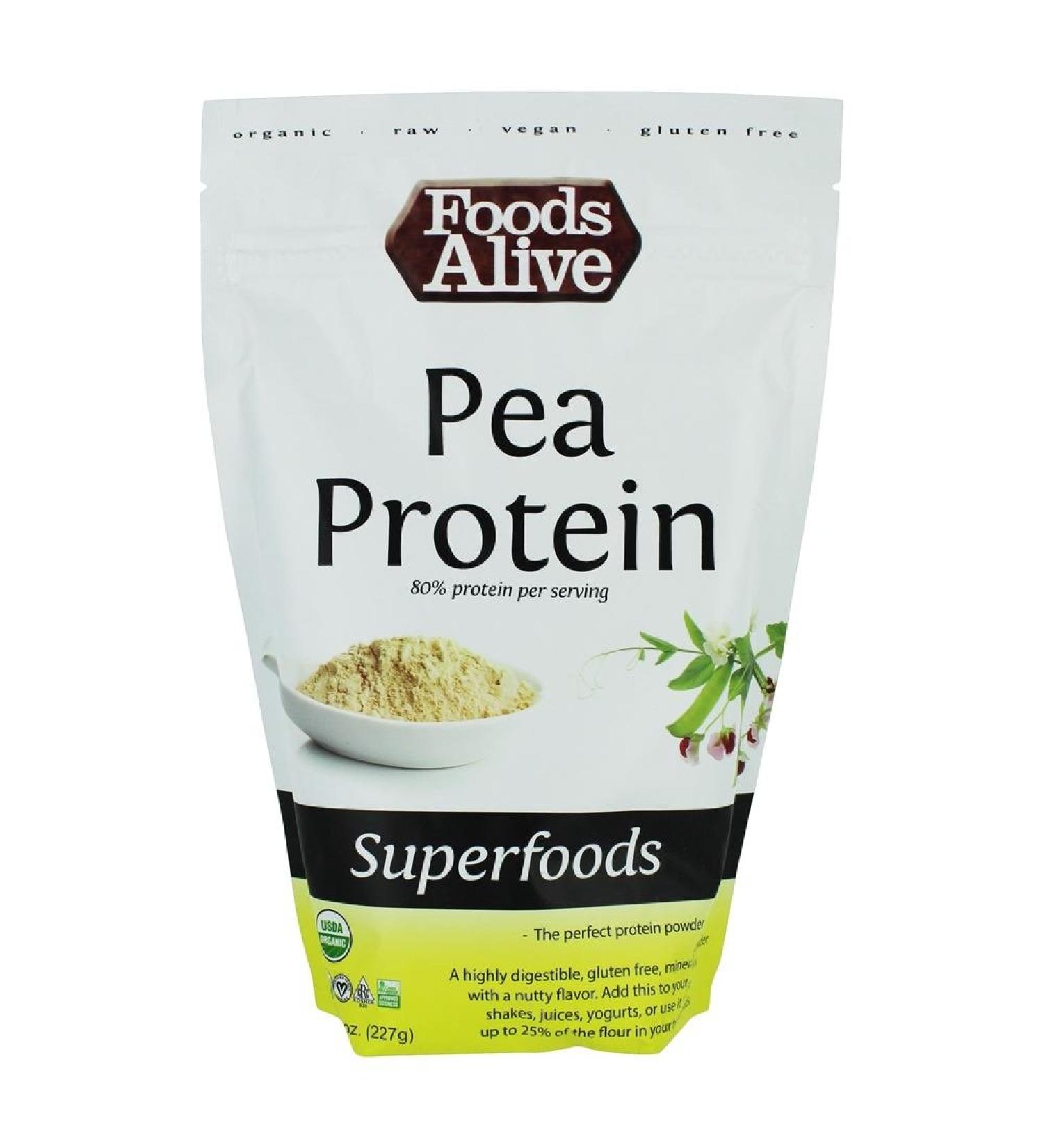 Foods Alive Organic Pea Protein Powder 8 Oz 1 Ounce (Pack of 1)