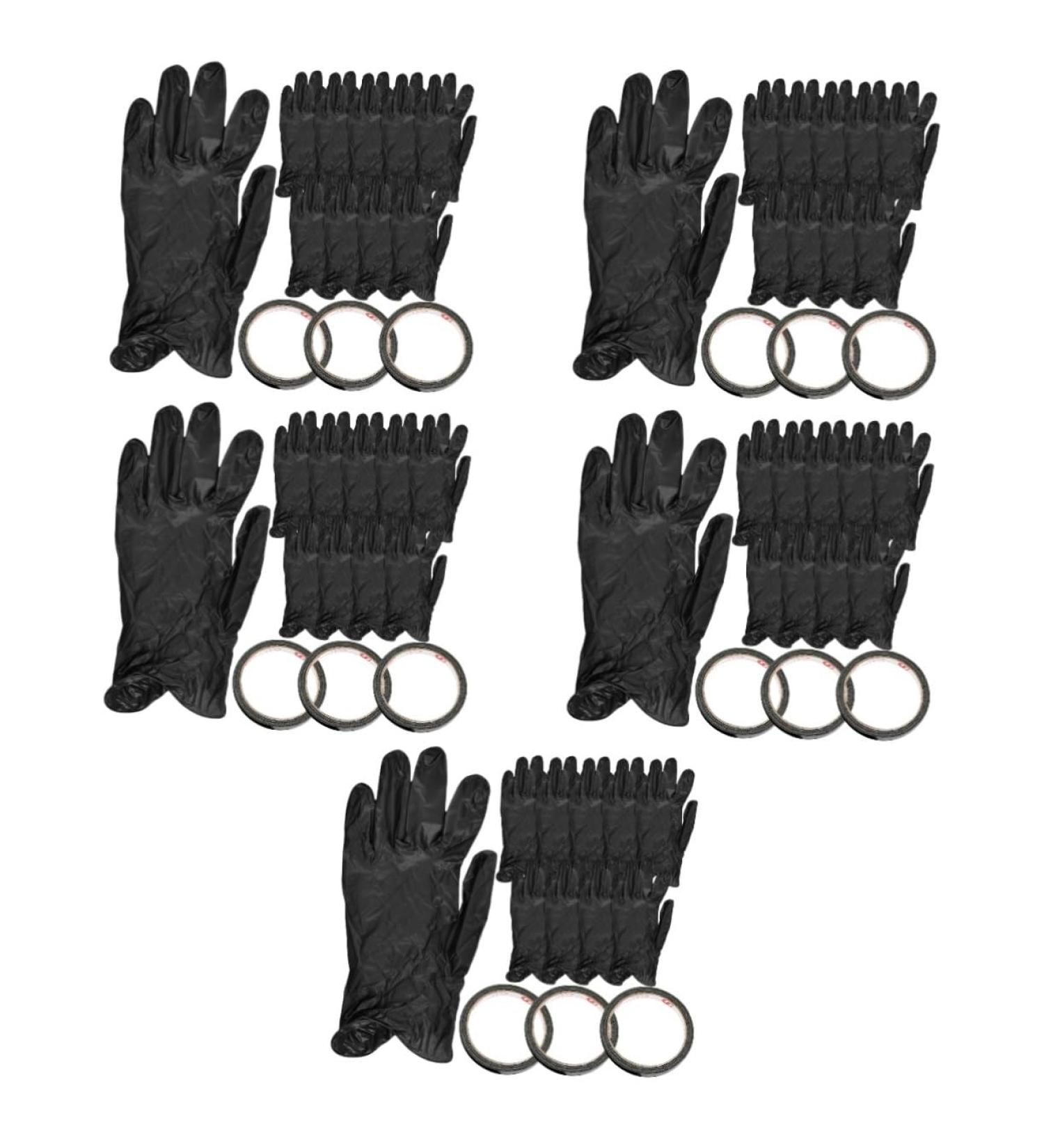 FRCOLOR 5 Sets Anti Uv Gloves Manicure Protection Gloves Led Dry Lamp Gloves Nail Art Tape Black Manicure Gloves Uv Protection Nail Tape for Nail Art Nail Supplies Pvc - Buy Online on GoSupps.com