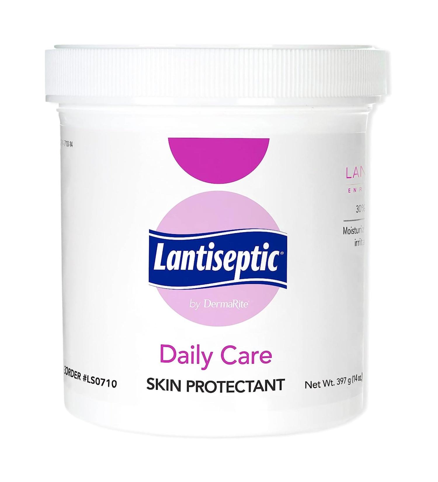 Lantiseptic Moisturizing Daily Care Skin Protectant | 30% Lanolin Barrier Cream for Incontinence | Paraben Free | 14 oz Jar - Ideal for Sensitive Skin International Shipping Available - Buy Online on GoSupps.com
