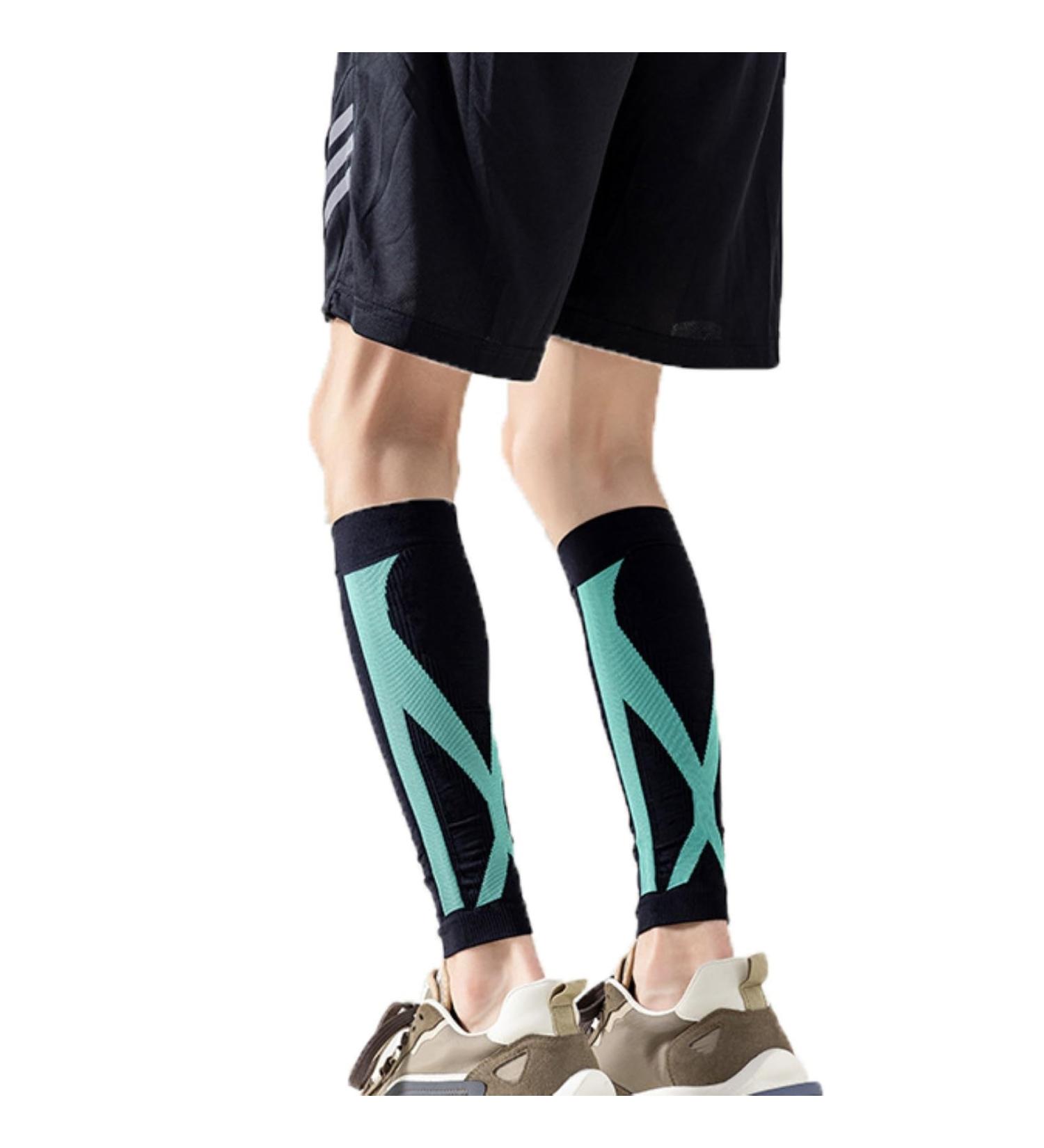 Calf Compression Sleeves for Men & Women - Leg Compression Sleeve for Running Cycling & Travel | Medium Green - Buy Online on GoSupps.com