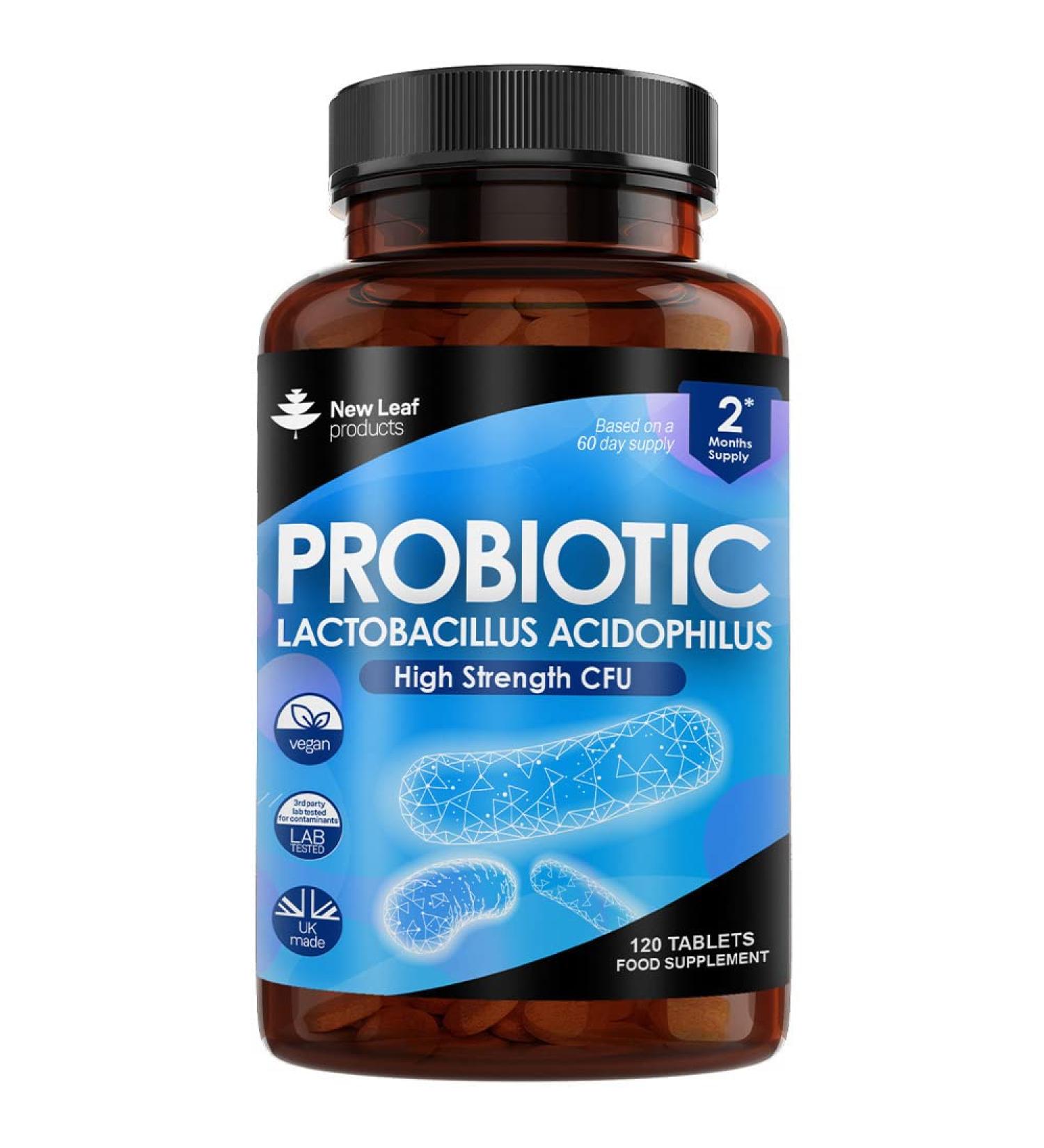 Probiotic Supplements Acidophilus Probiotic Tablets High Strength - Digestive & Gut Health Supplements Lactobacillus Probiotics for Gut Health - Vegan GMO-Free Gluten-Free GMP UK Made 120 Tablets 120 count (Pack of 1) - Buy Online on GoSupps.com