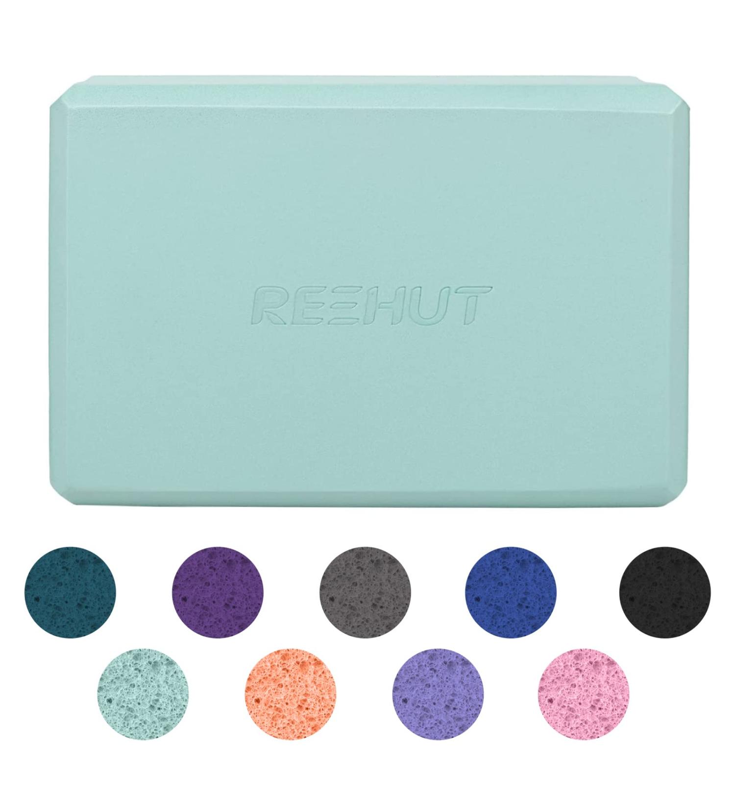 REEHUT High Density EVA Foam Yoga Blocks - Set of 2 Mint Green Blocks for Strength, Balance, and Flexibility Support - Buy Online on GoSupps.com