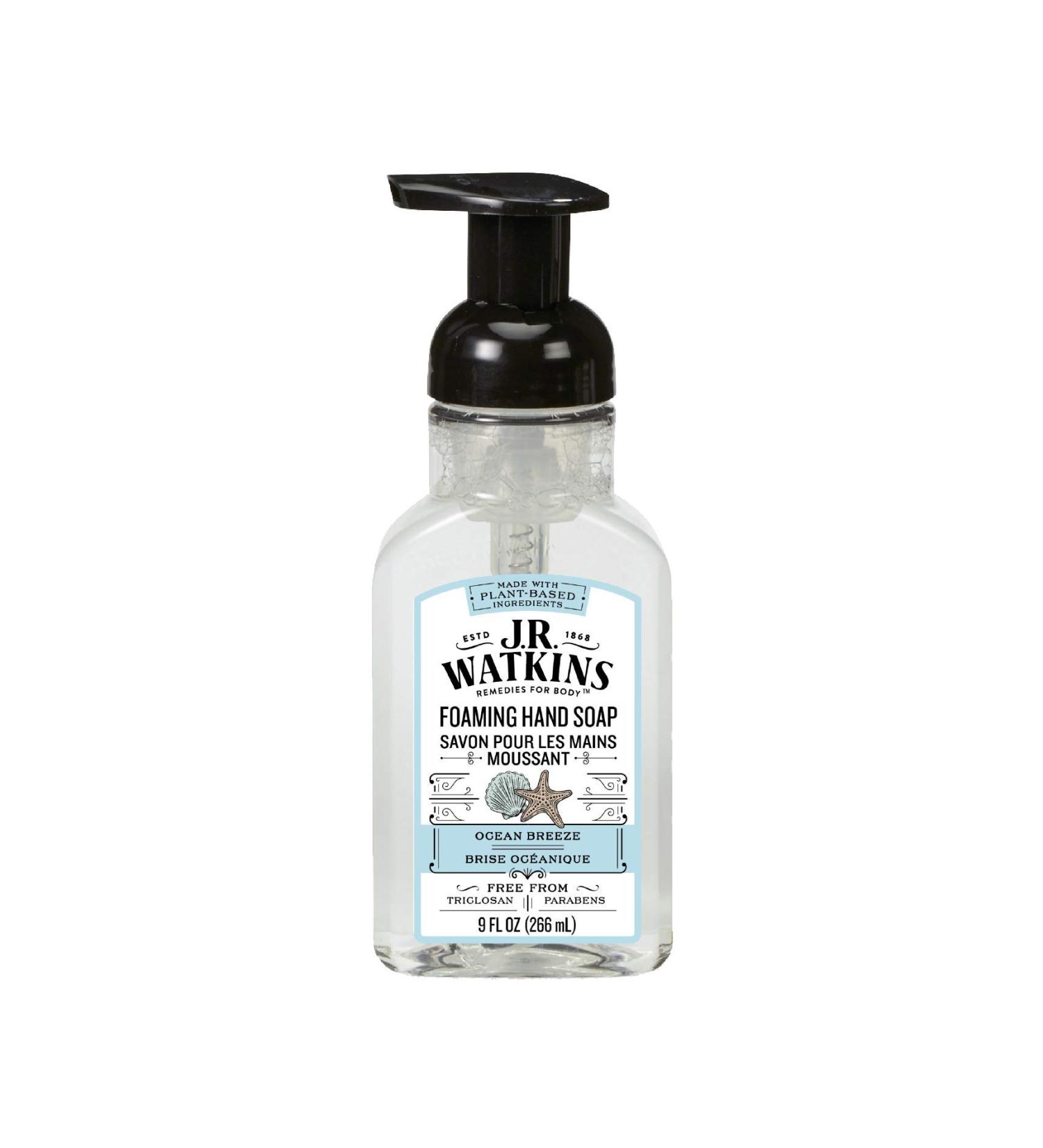 J.R. Watkins Foam Hand Soap - Ocean Breeze Scent, 9 Oz | Natural & Nourishing - Buy Online on GoSupps.com