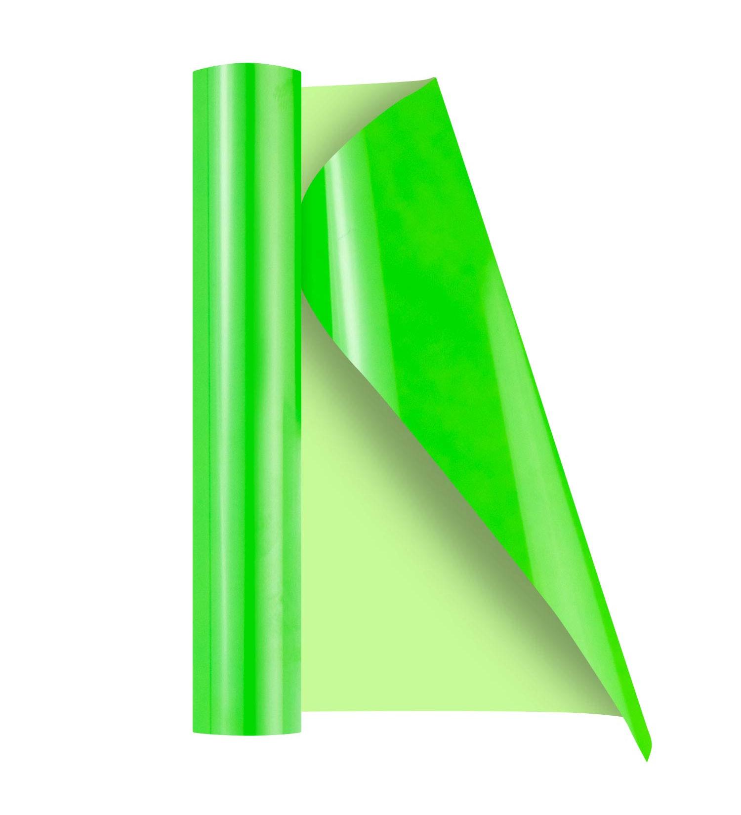 HTVRONT Neon Green Heat Transfer Vinyl Roll 12in x 10ft - Easy to Cut & Weed PU Vinyl for Heat Vinyl Designs - Buy Online on GoSupps.com