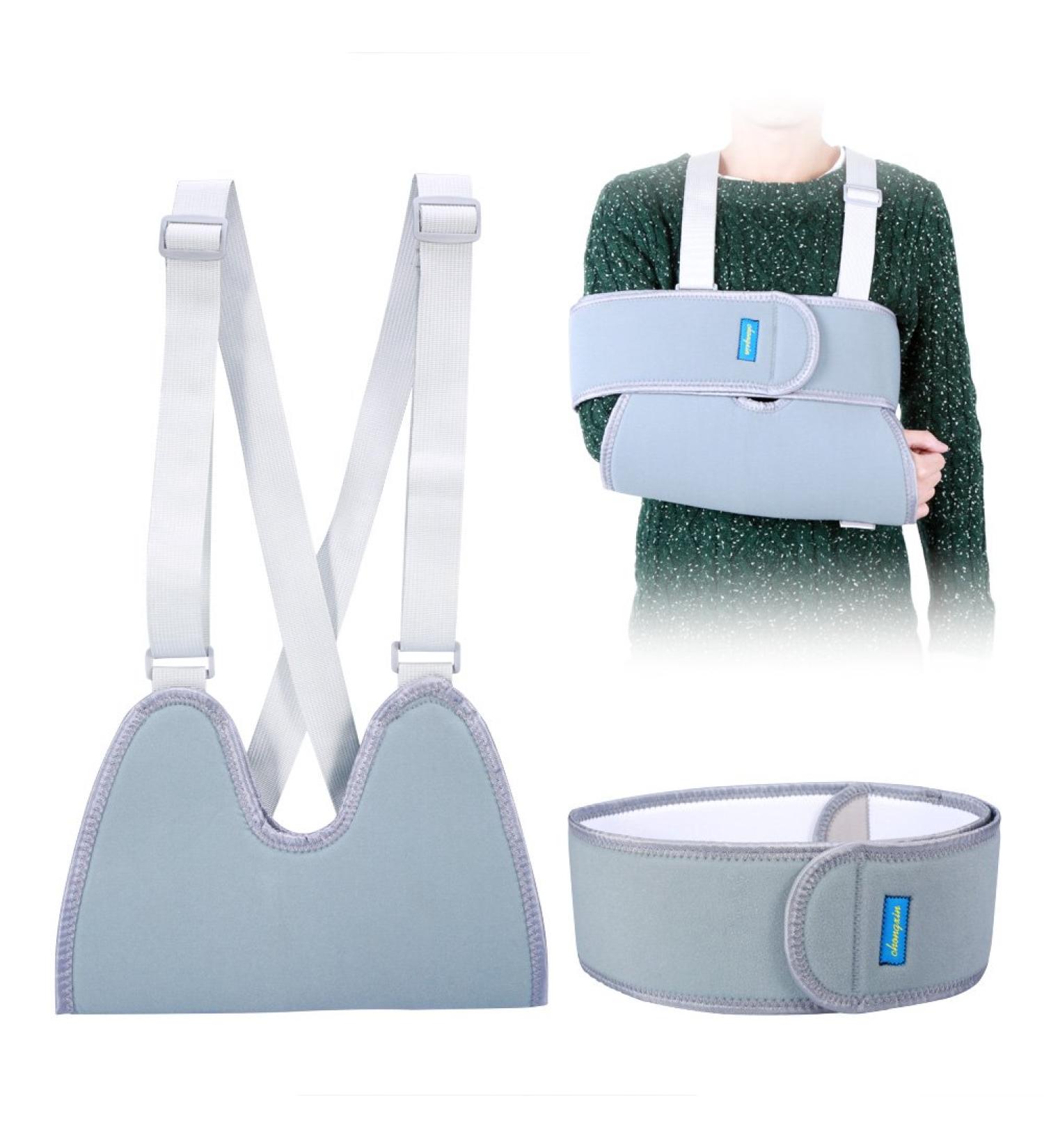 Adjustable Arm Sling Support Strap for Shoulder Contusion Dislocation & Injury Recovery | Post-Surgery Aid & Arm Immobilization - Buy Online on GoSupps.com