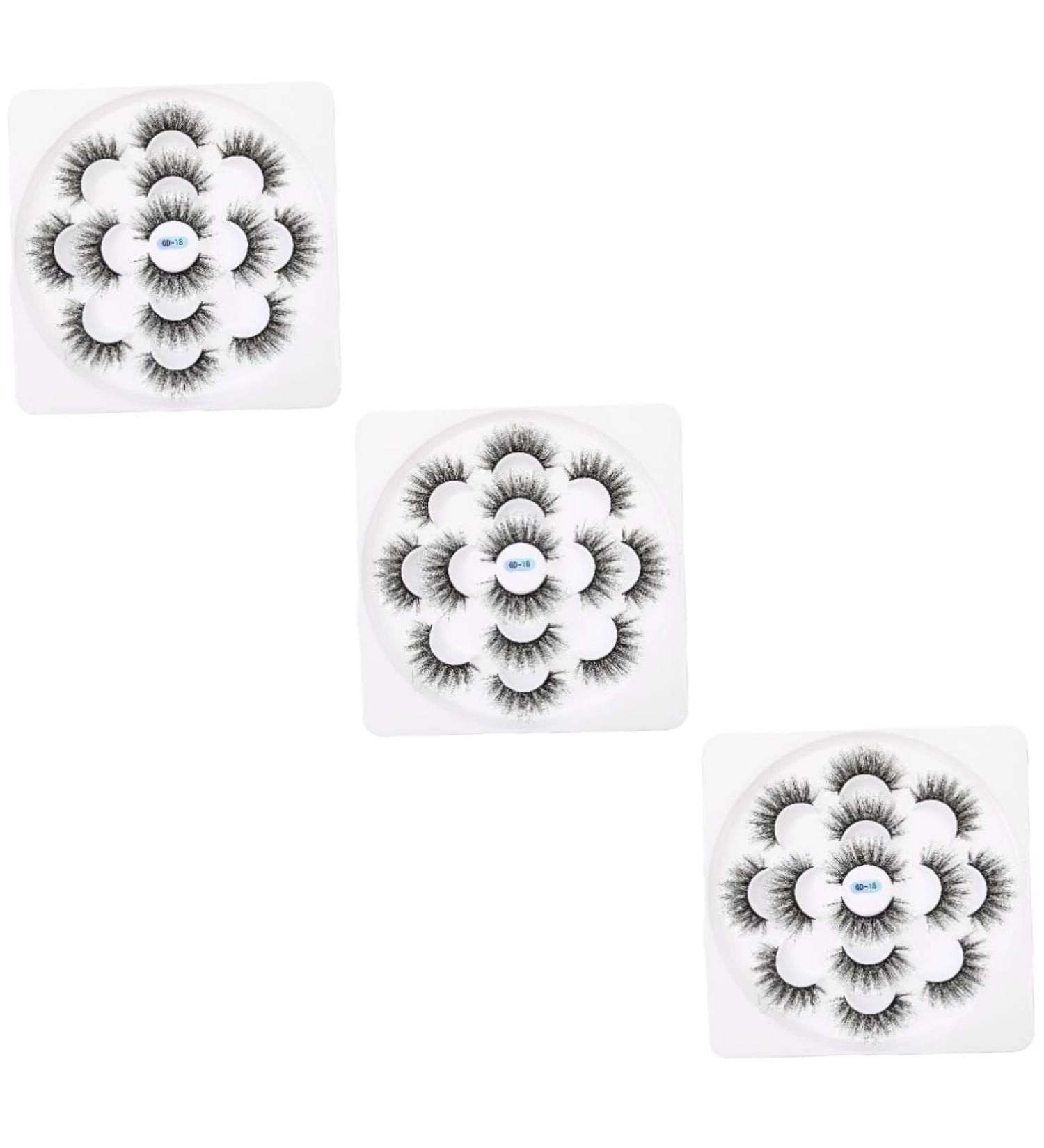 FRCOLOR 3 Boxes Natural False Eyelashes Full Curly Eyelashes Cosmetics For Women Makeup For Girls Pair False Eyelashes Comfortable To Wear - Buy Online on GoSupps.com