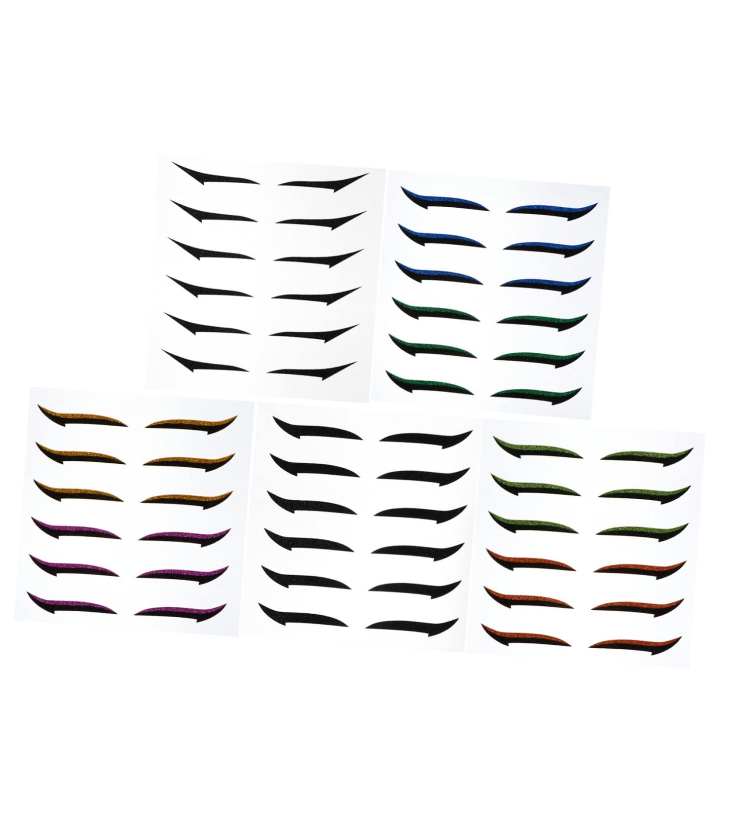 WOONEKY 36 Pairs Glitter Eyeliner Eyeshadow Tape Eye Make up Eyeliner Double Eyelid Tapes Instant Sticker - Buy Online on GoSupps.com