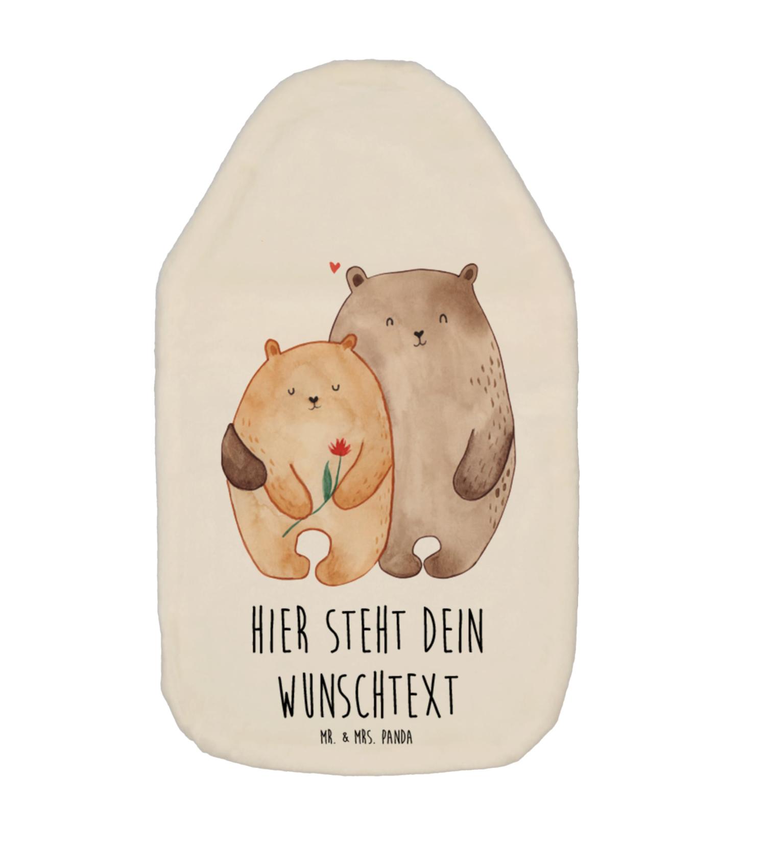 Personalized Warm Bottle Bear Love - Mr. & Mrs. Panda | Unique Wedding Gifts Custom Heat Bottle with Names - Buy Online on GoSupps.com
