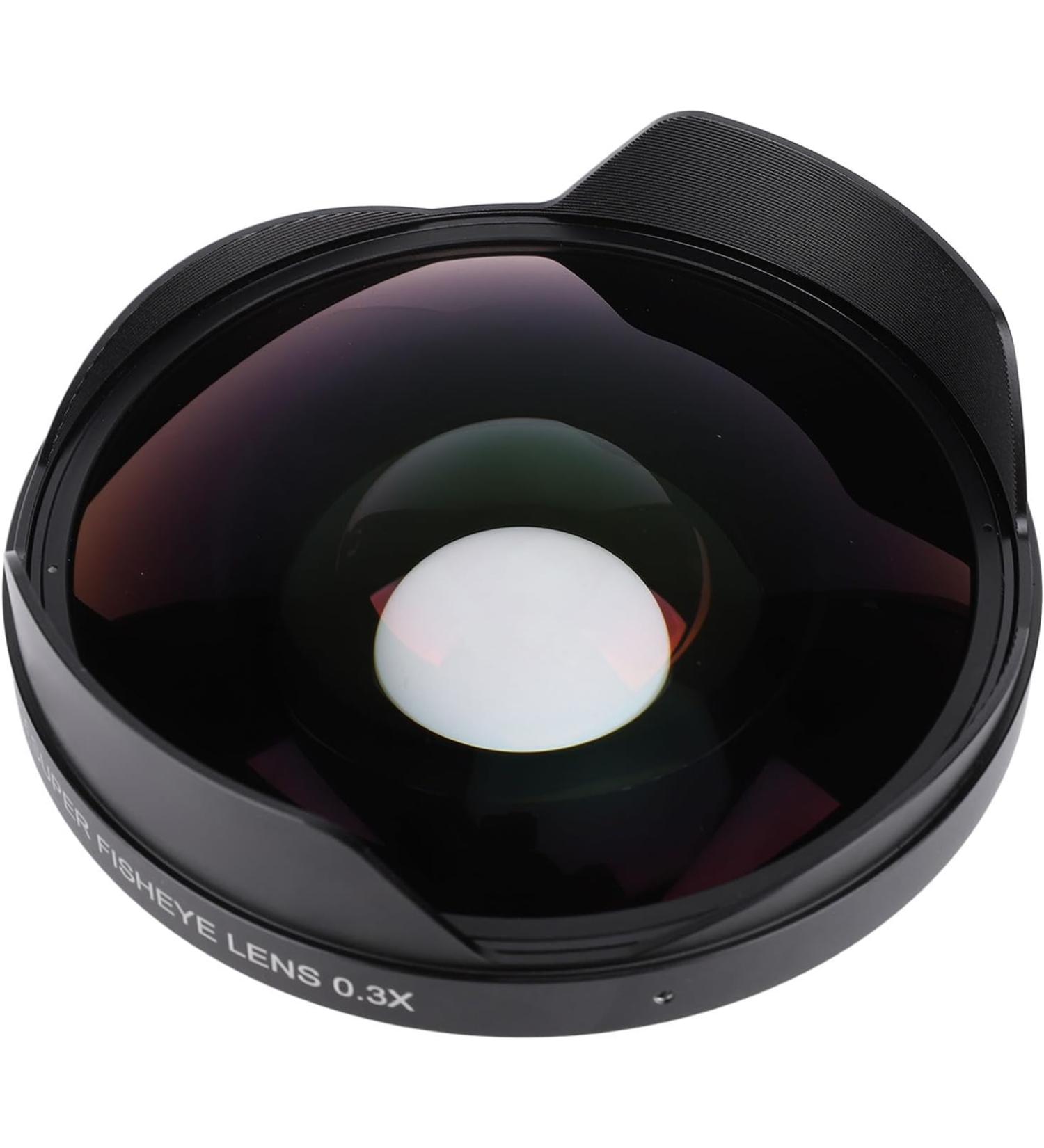 Asixxsix 0.3X Fisheye Lens 72mm Thread Mount Long Depth of Field Wide Angle Fisheye Lens with Hood for Camcorder Camera Photography Lens - Buy Online on GoSupps.com
