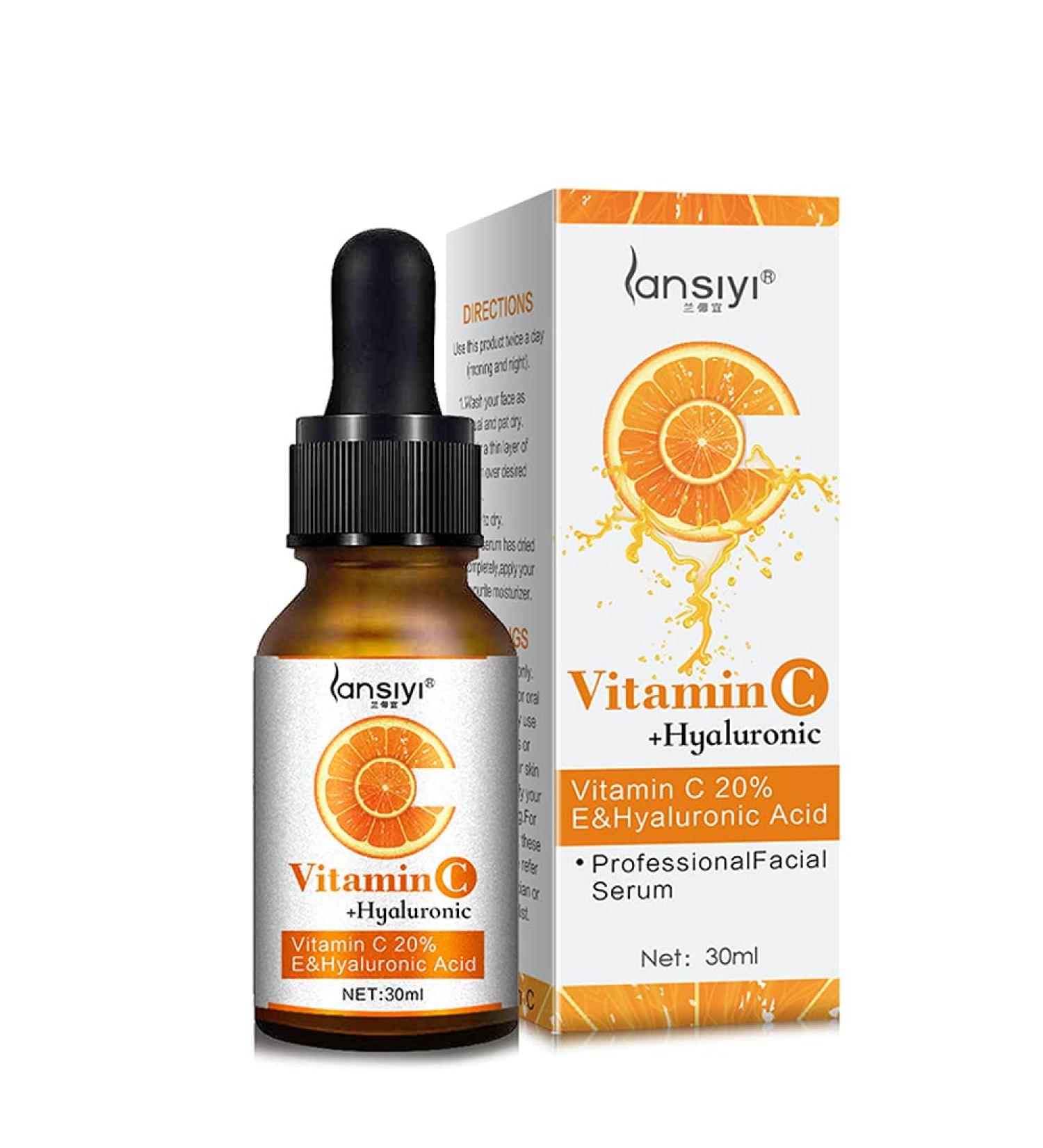 OCHILIMA 20% Vitamin C Serum with Hyaluronic Acid for Face Natural Organic Skin Care Anti Aging Collagen Booster Anti-Wrinkle Instant Moisturizers Whitening Dark Spots Facial Serum Fits All Skin - Buy Online on GoSupps.com