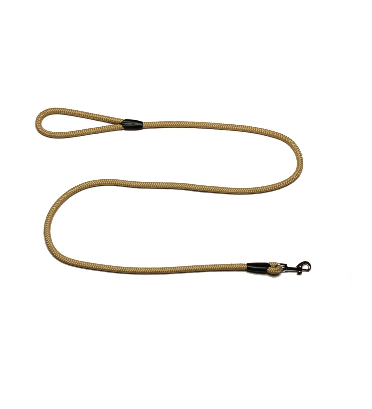 Leash - rope leash with hand loop Basic 10mm 27 colours 7 lengths (1.55 m hemp-coloured) 1.55 m hemp-coloured