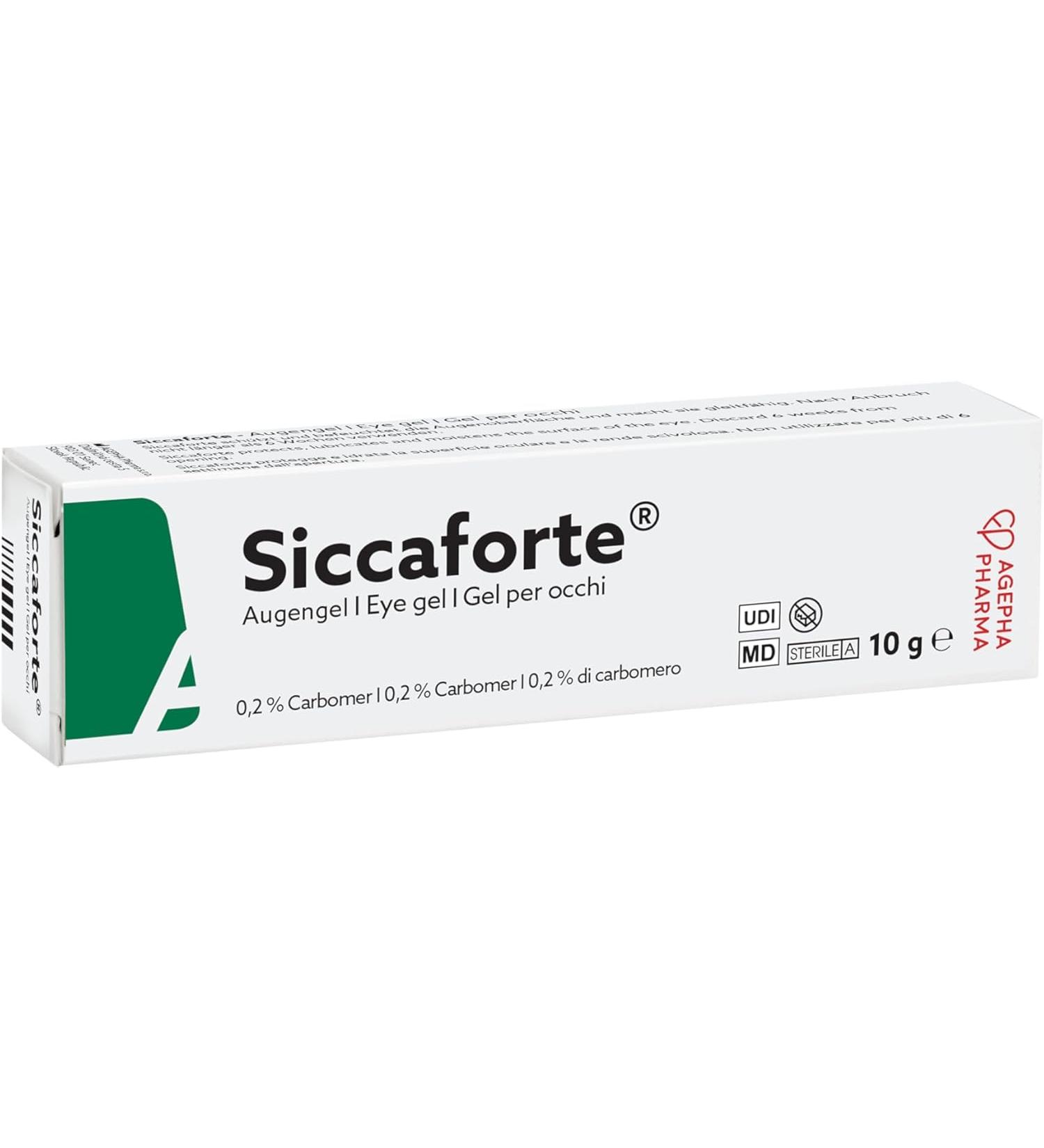 Siccaforte Eye Gel for Dry Eyes with 0.2% Carbomer for Fresh Eyes 0.35 Ounce (Pack of 1) - Buy Online on GoSupps.com