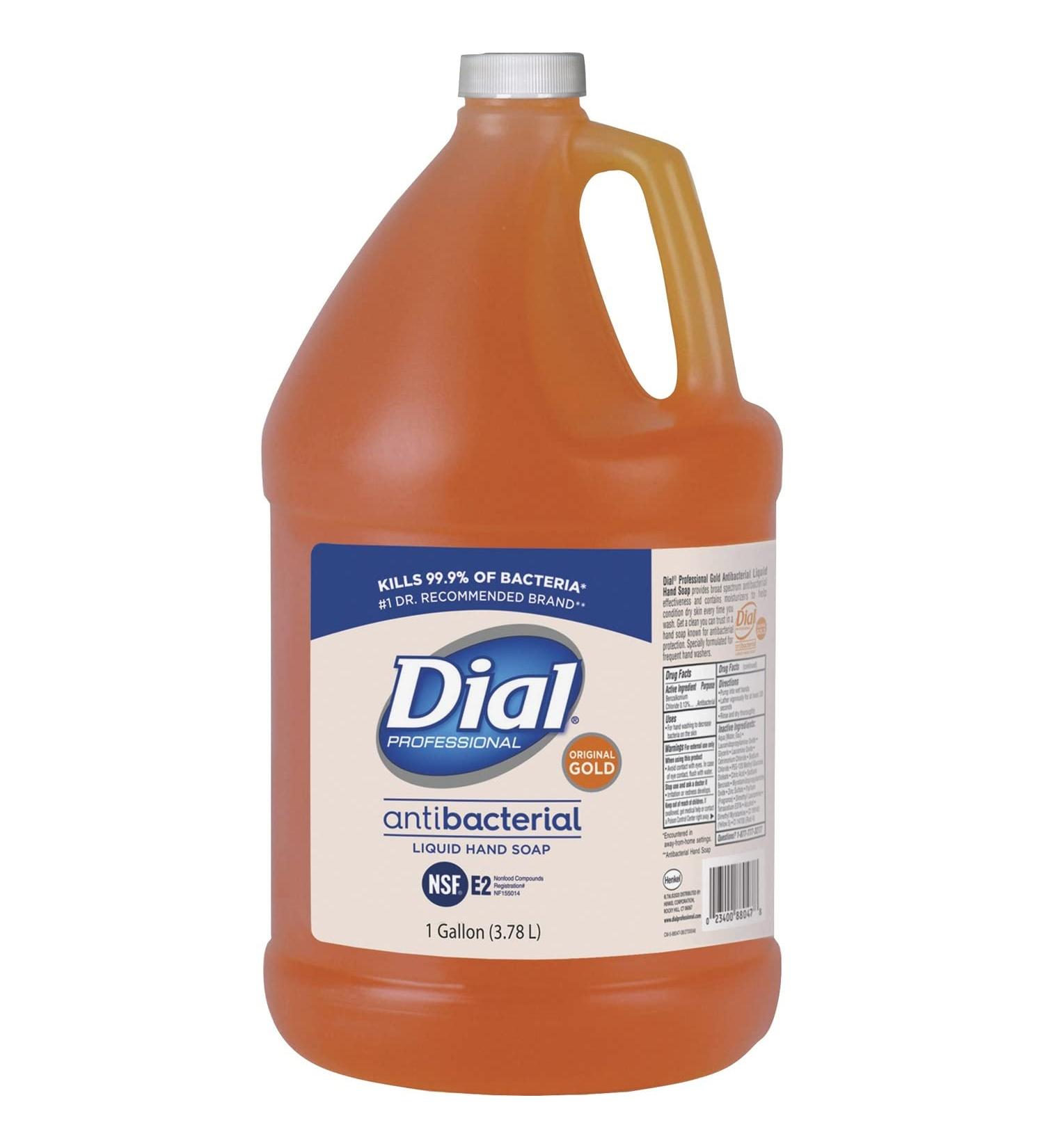 Dial 88047 Liquid Soap Refill Antibacterial 1 Gallon Original Gold - Buy Online on GoSupps.com